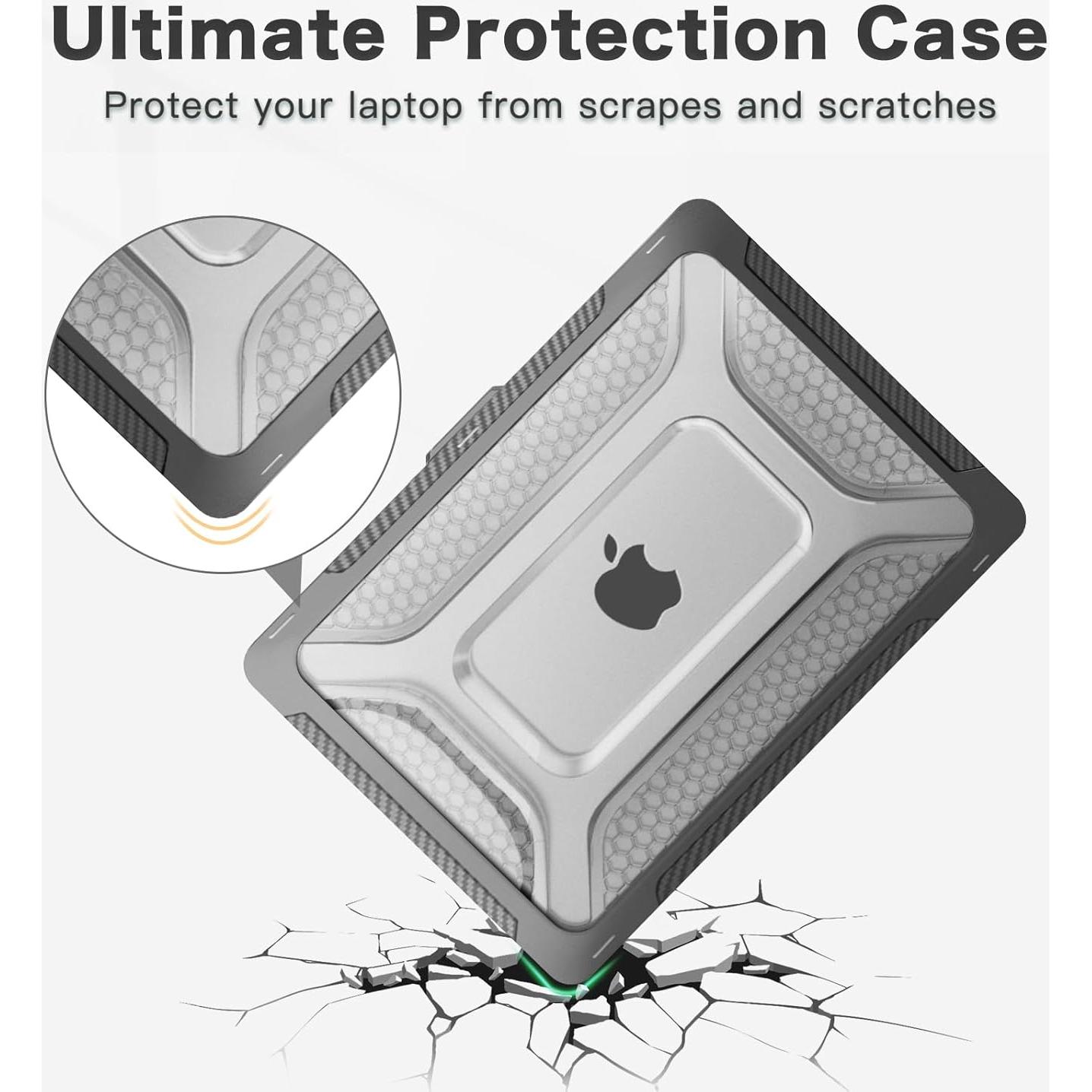 Funda Dura Mosiso para MacBook Pro 14" 2025-2021, Negro