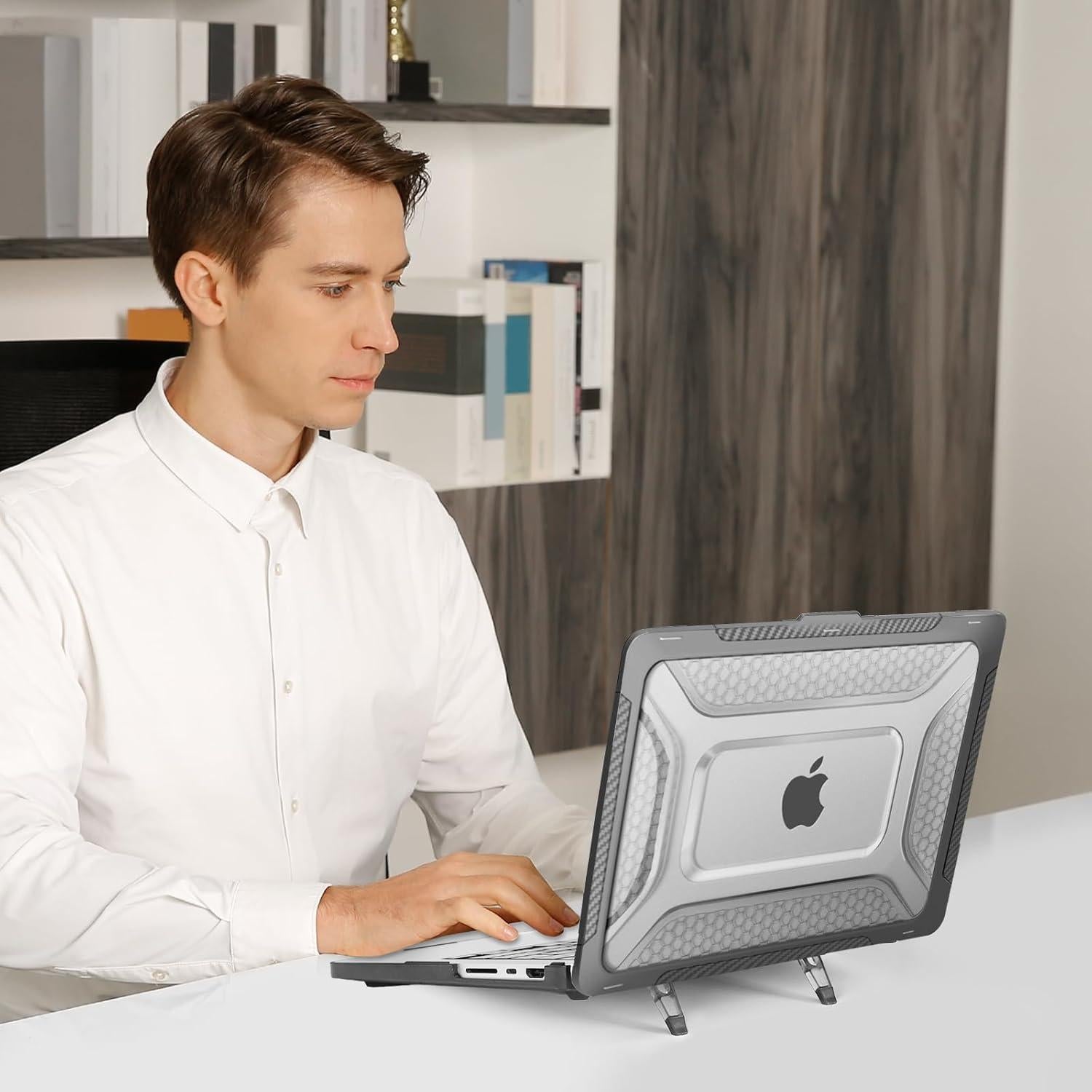 Funda Dura Mosiso para MacBook Pro 14" 2025-2021, Negro