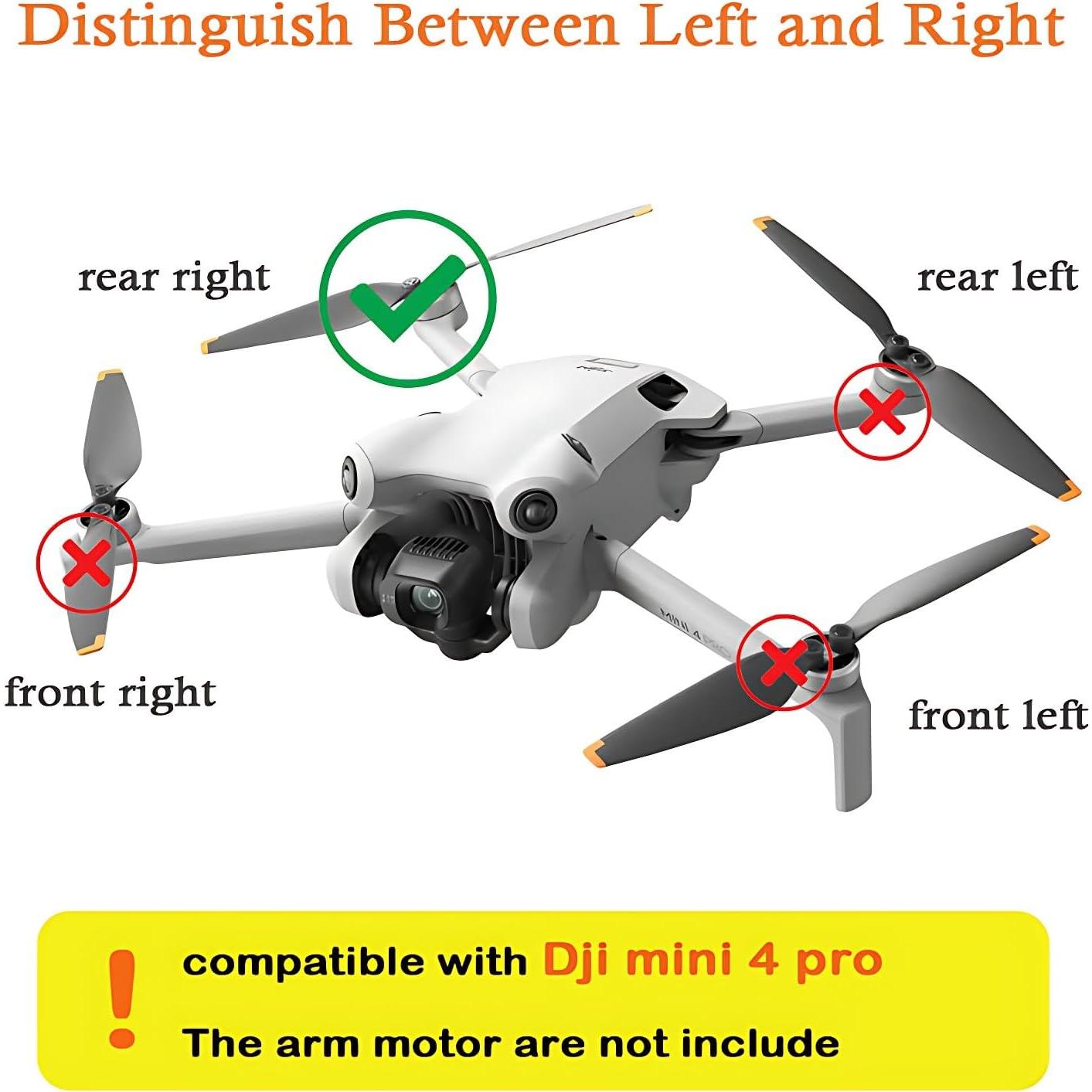 Cubierta del brazo trasero izquierdo ZWLLKJGS para Dji Mini 4 Pro