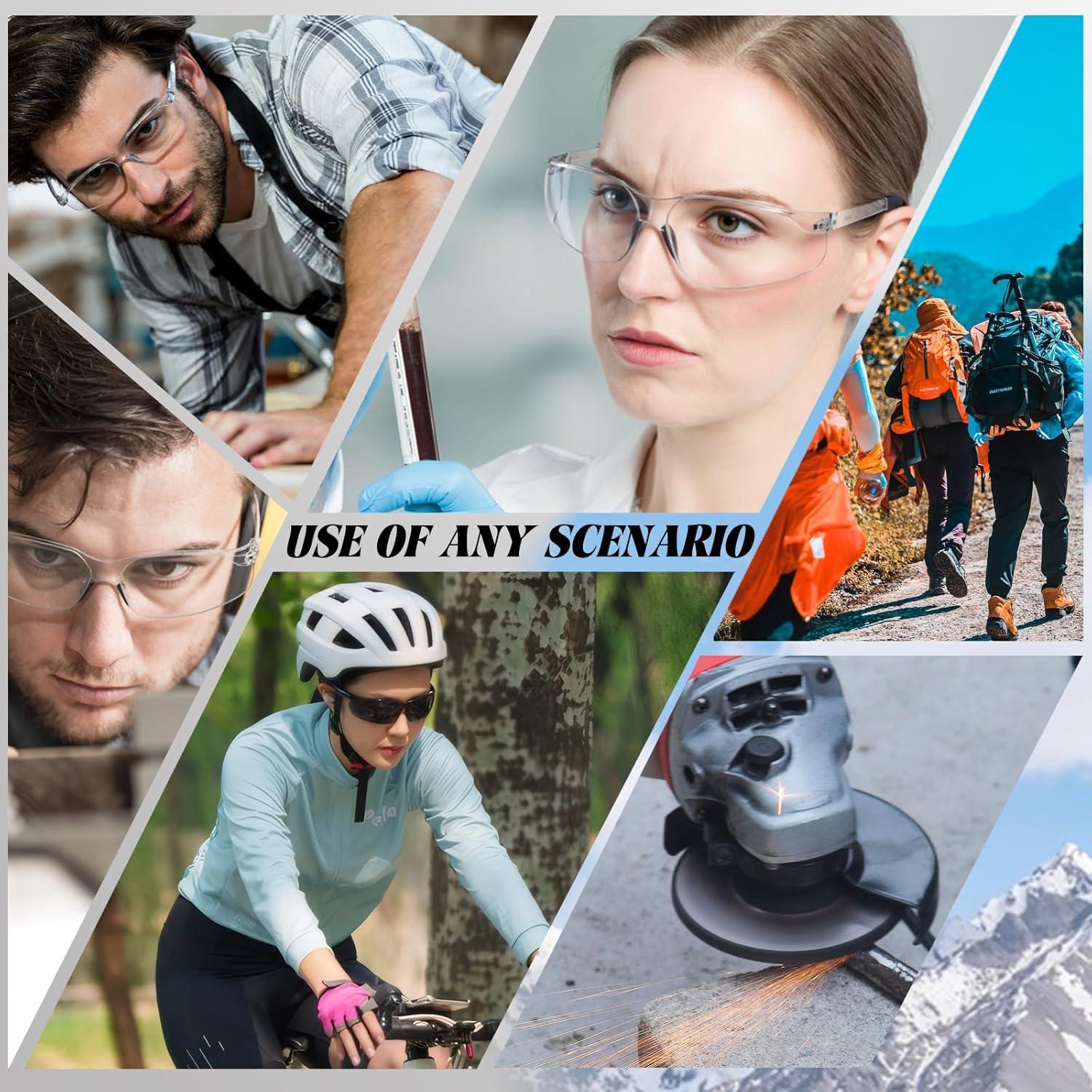 Gafas de Seguridad MIUSKATL ANSI Z87.1 - 12 Pares Resistentes