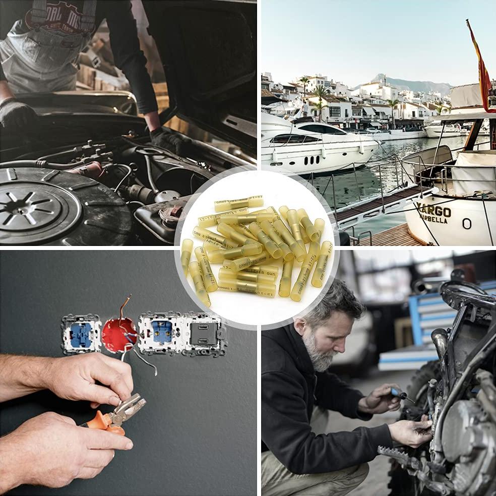 Conectores de terminales crimpados a prueba de agua Qizpcer 12-10 AWG