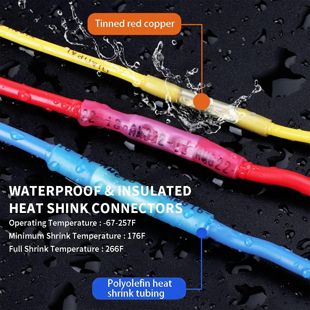 Conectores de terminales crimpados a prueba de agua Qizpcer 12-10 AWG