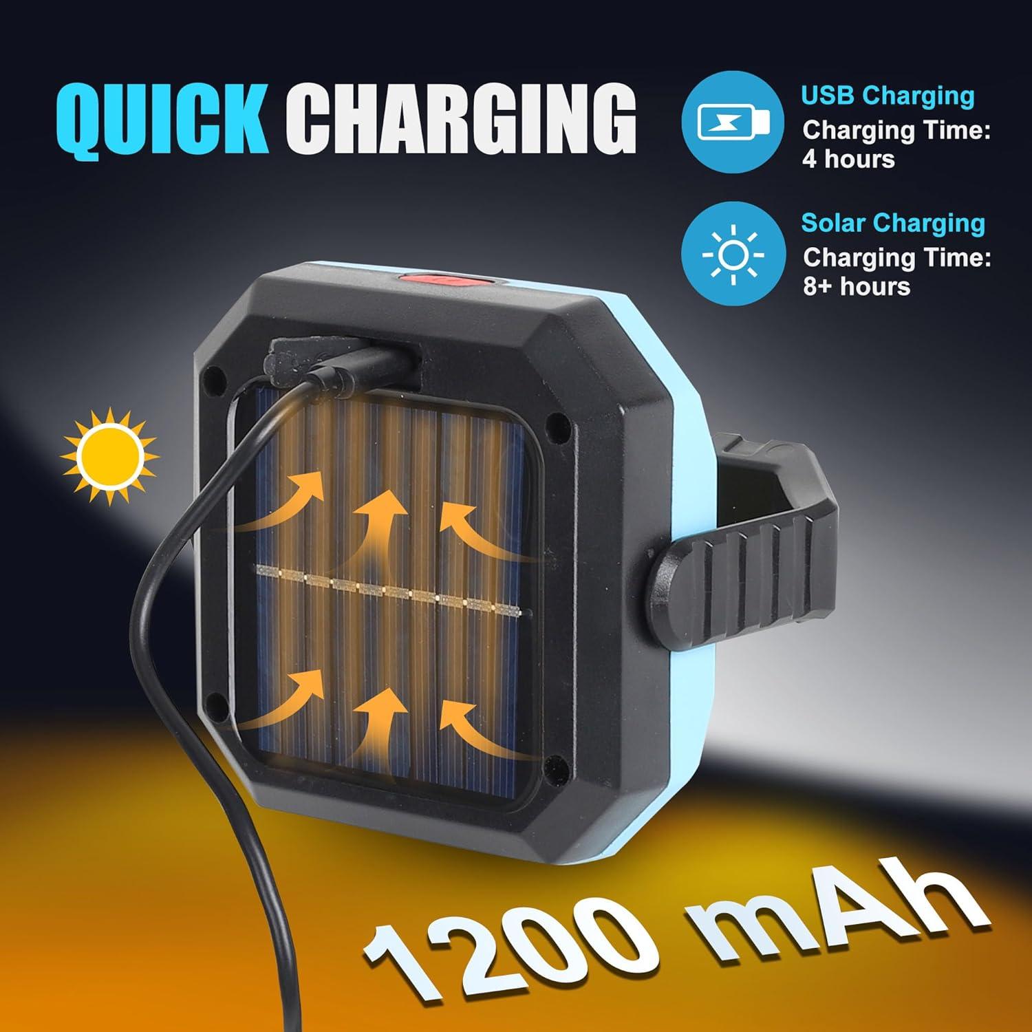 Luz de Trabajo Solar LED SEAMAGIC 500LM Magnética 360° Rosa