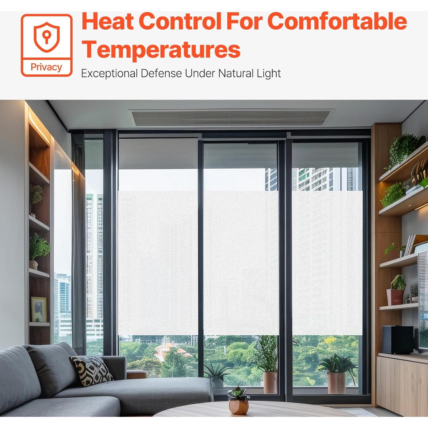 Película de Privacidad VEVOR 60x200 cm Esmerilada UV