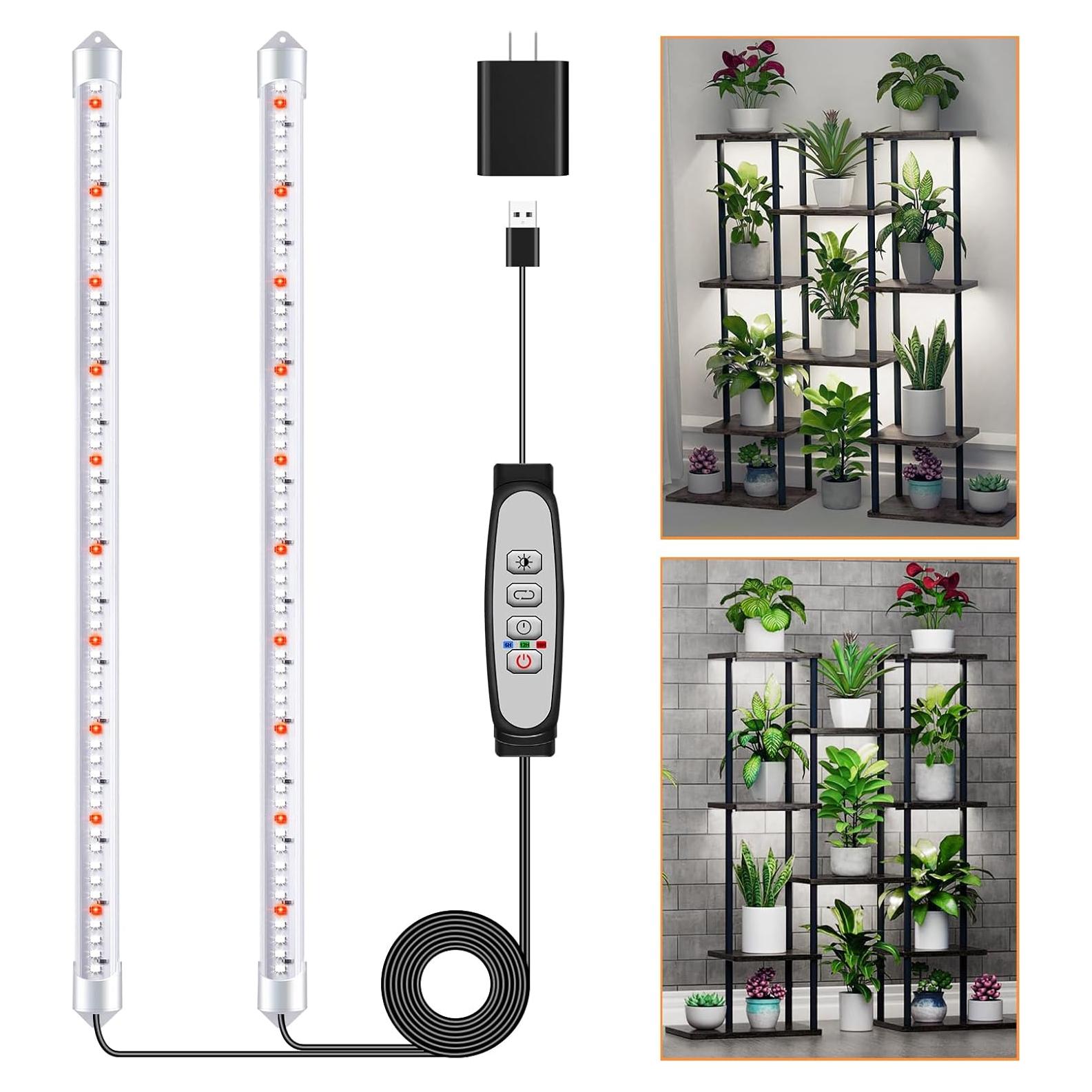 Tiras de luz de crecimiento SDOVUERC 2 barras con temporizador