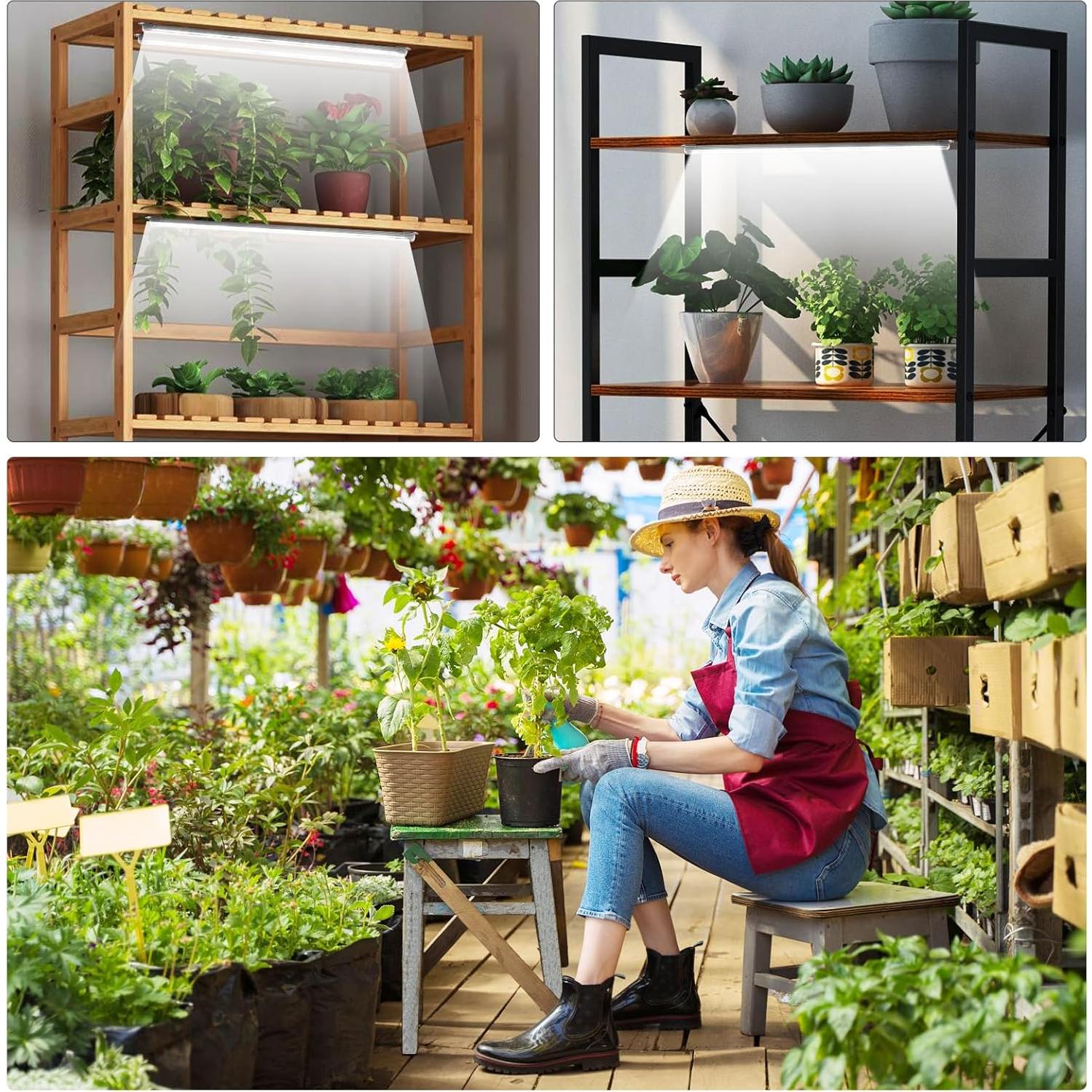 Tiras de luz de crecimiento SDOVUERC 2 barras con temporizador