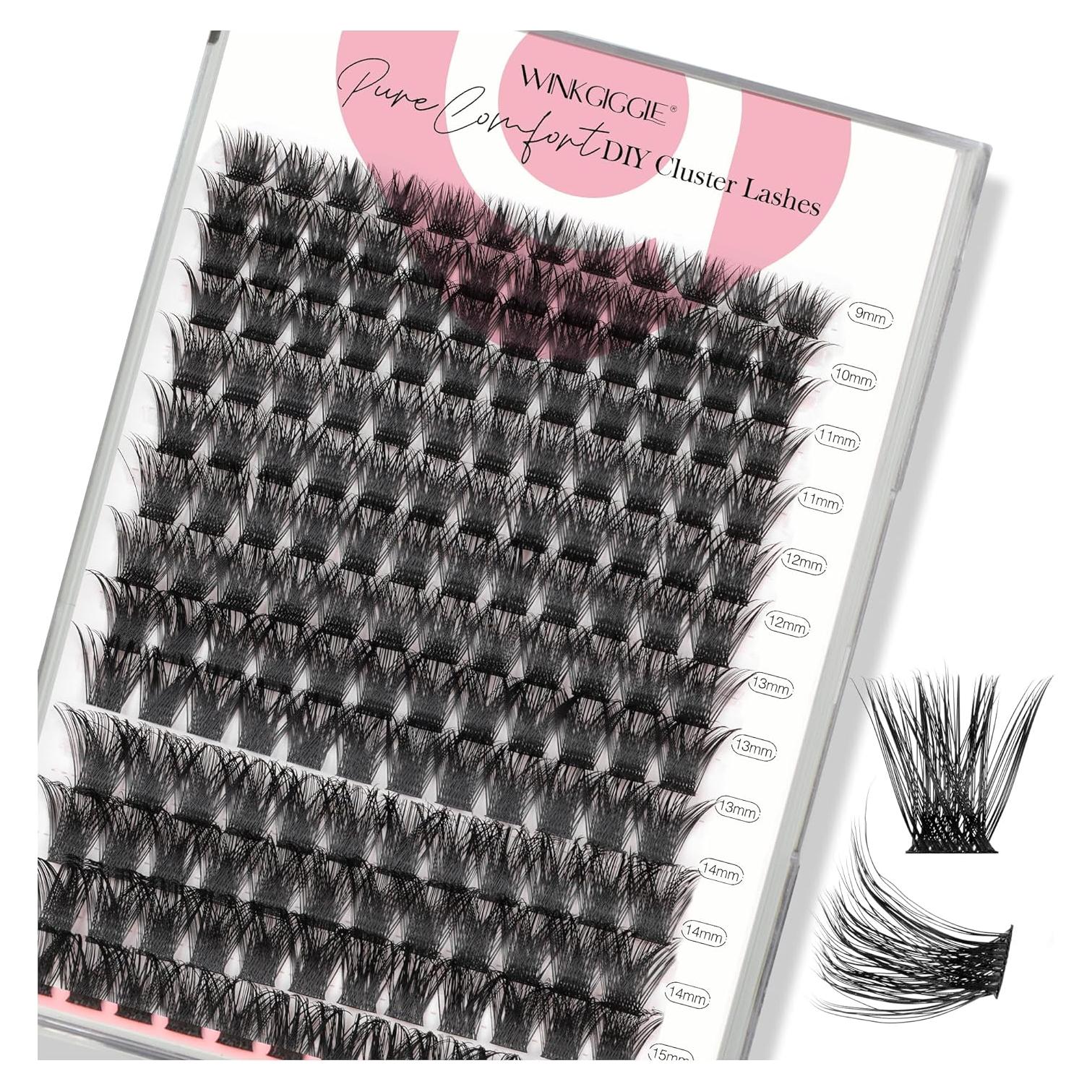 Extensiones de Pestañas 56D WINKGIGGLE 168 Piezas DIY