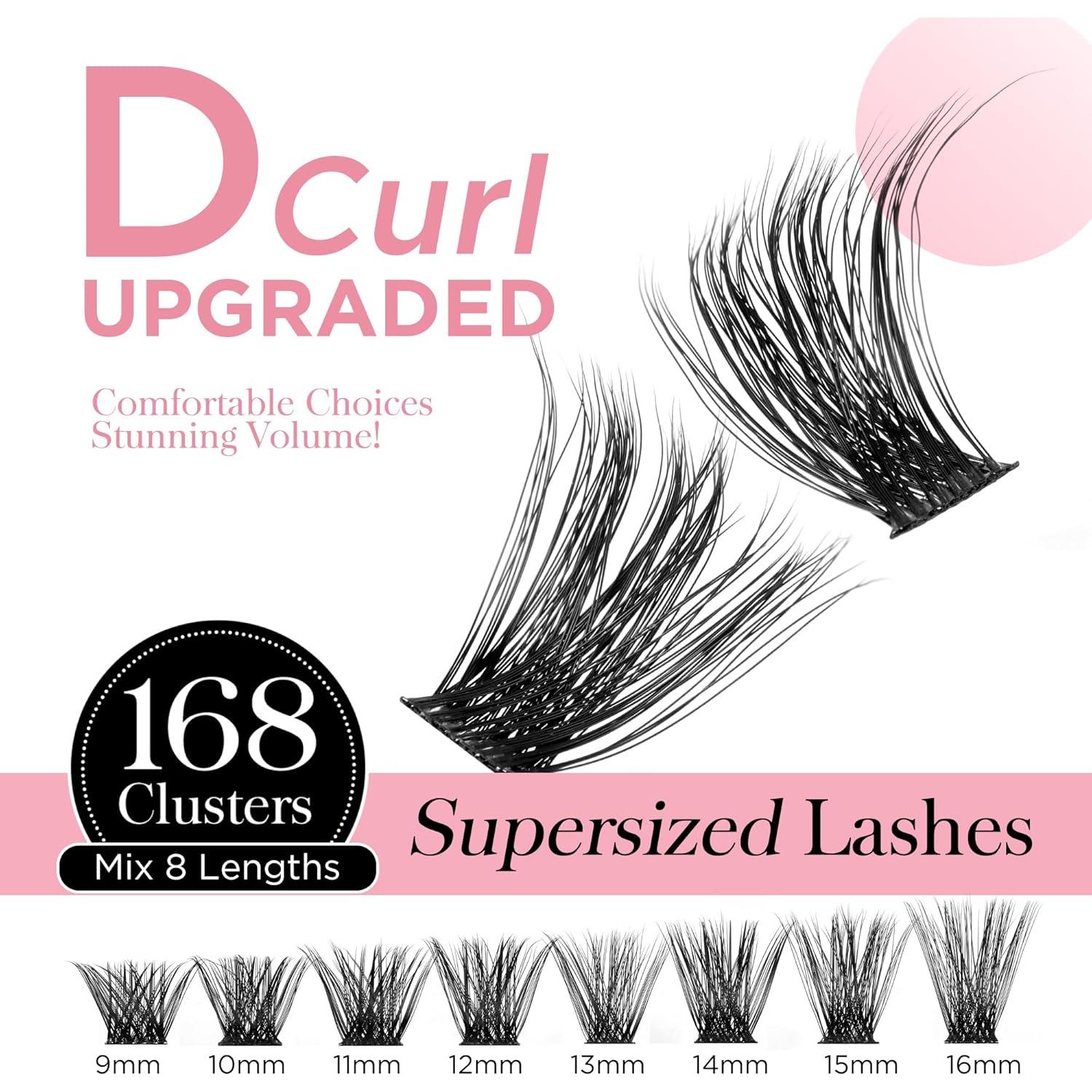 Extensiones de Pestañas 56D WINKGIGGLE 168 Piezas DIY