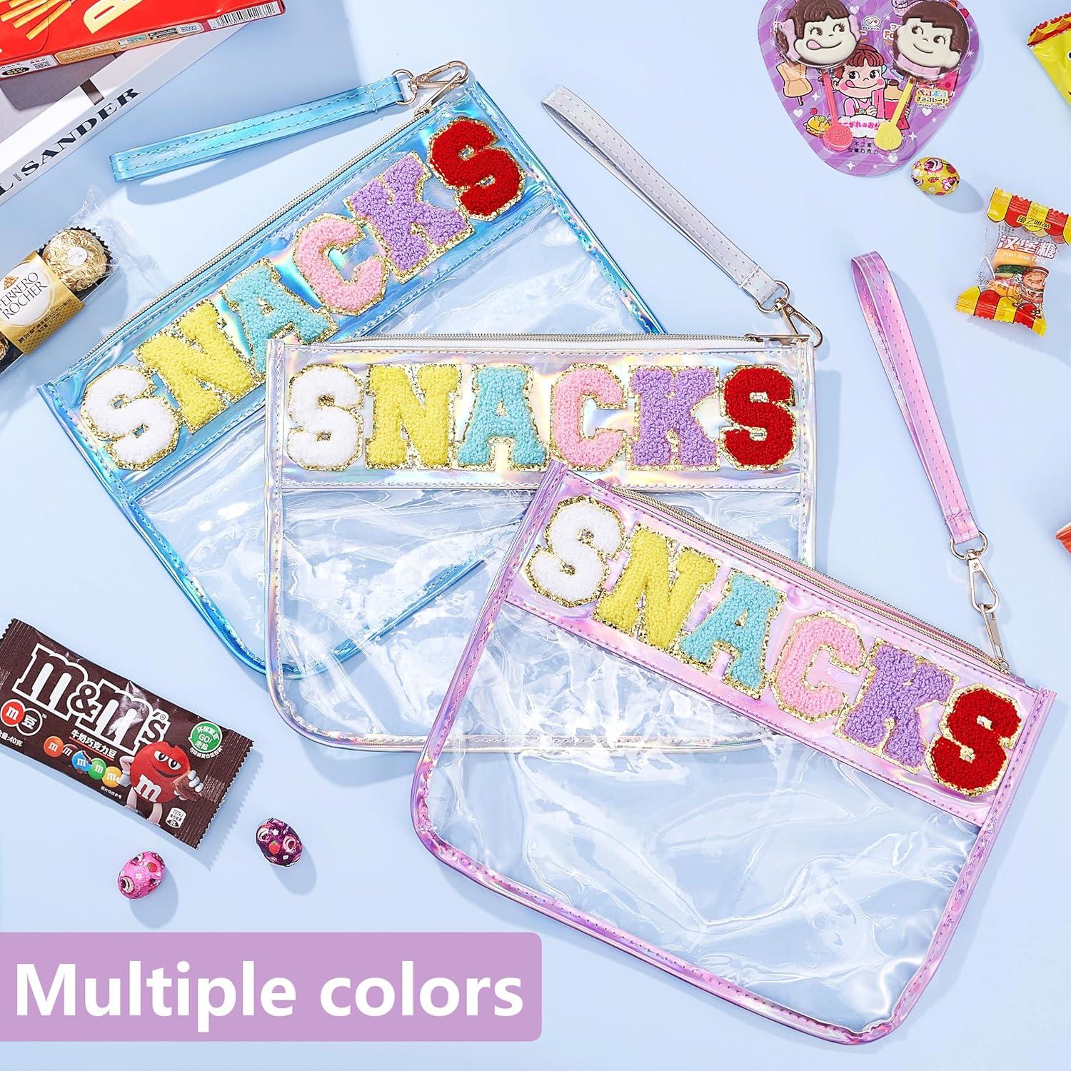 Bolsa de Snack Transparente DERAKUS 30x22.5cm Azul Holográfico