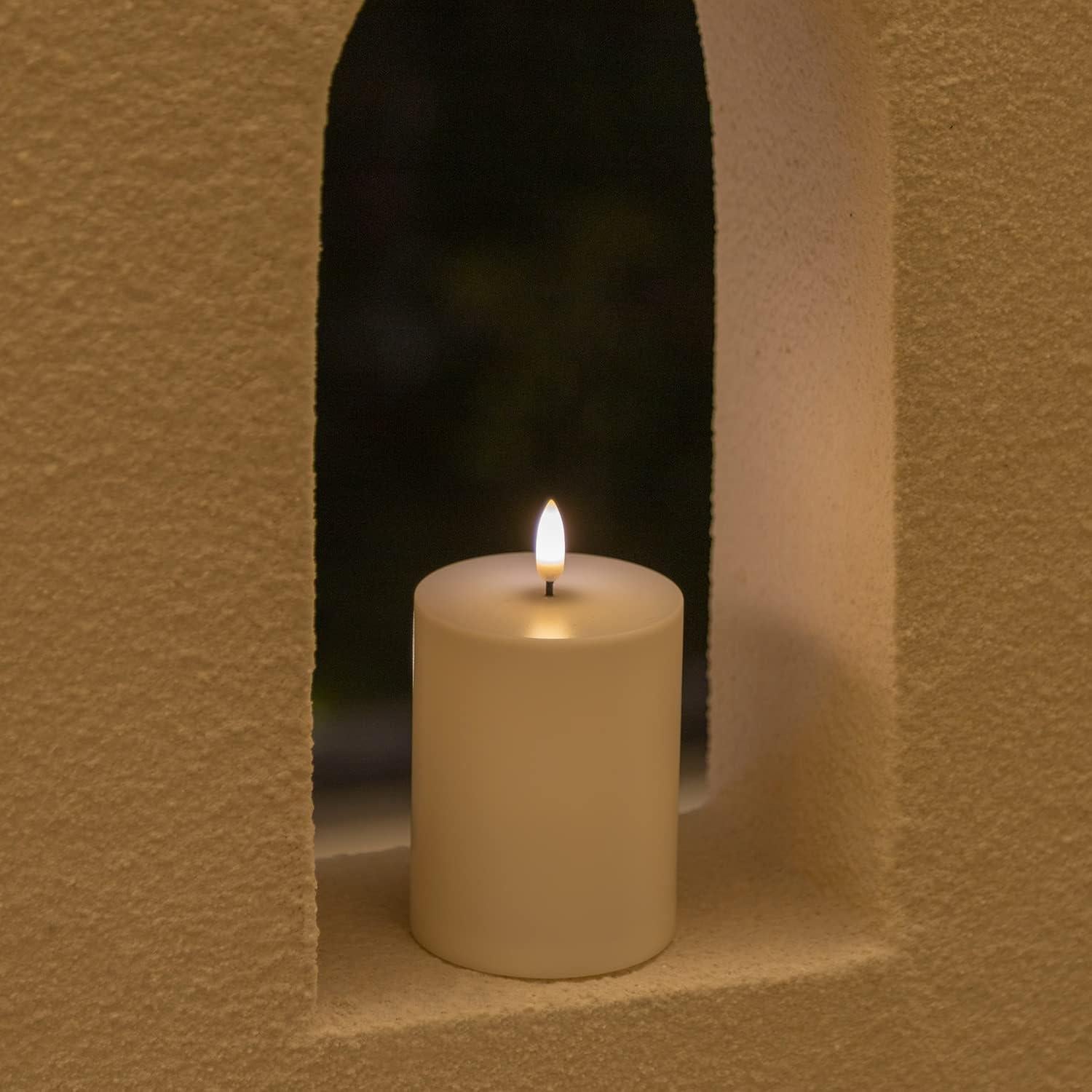 Juego de 2 Velas LED Impermeables ANGELLOONG 10x8 cm con Temporizador