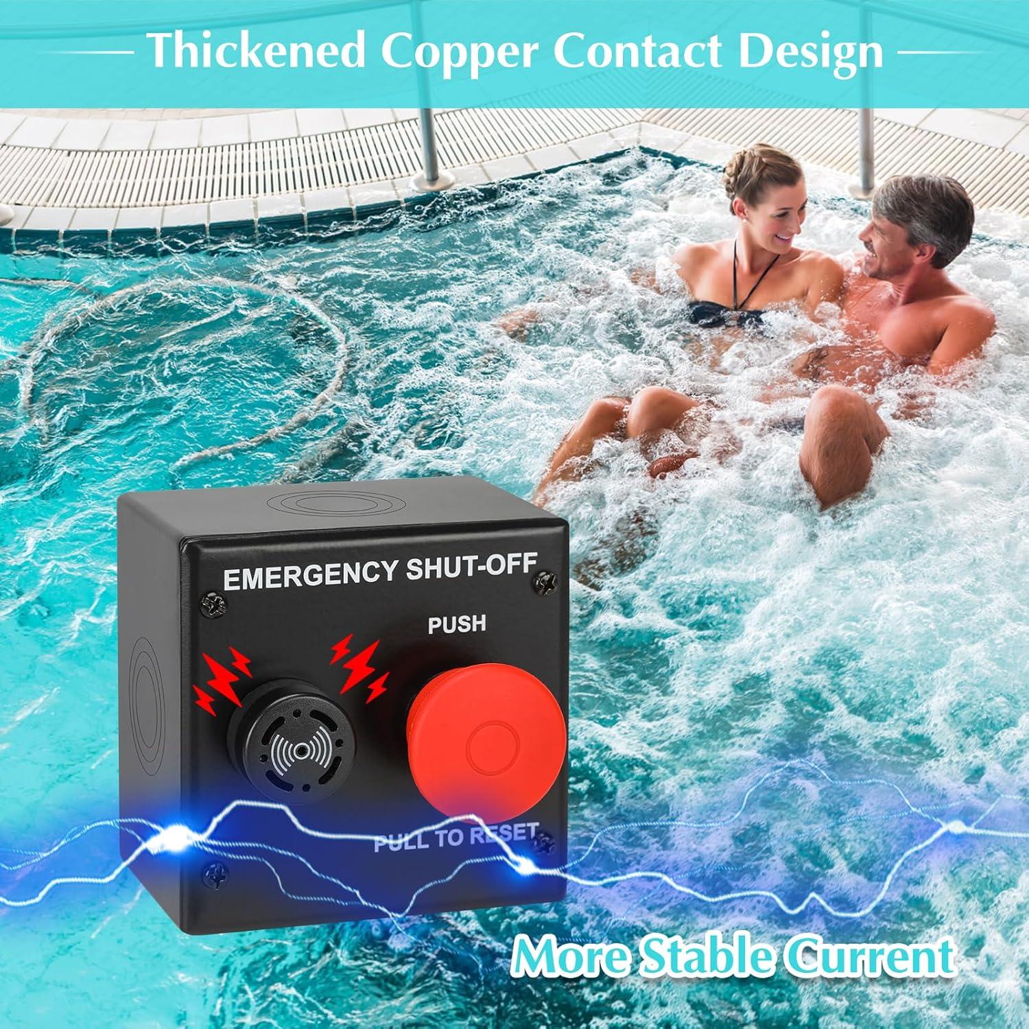 Interruptor de Apagado de Emergencia Haoguo 24VDC para Spa y Piscina