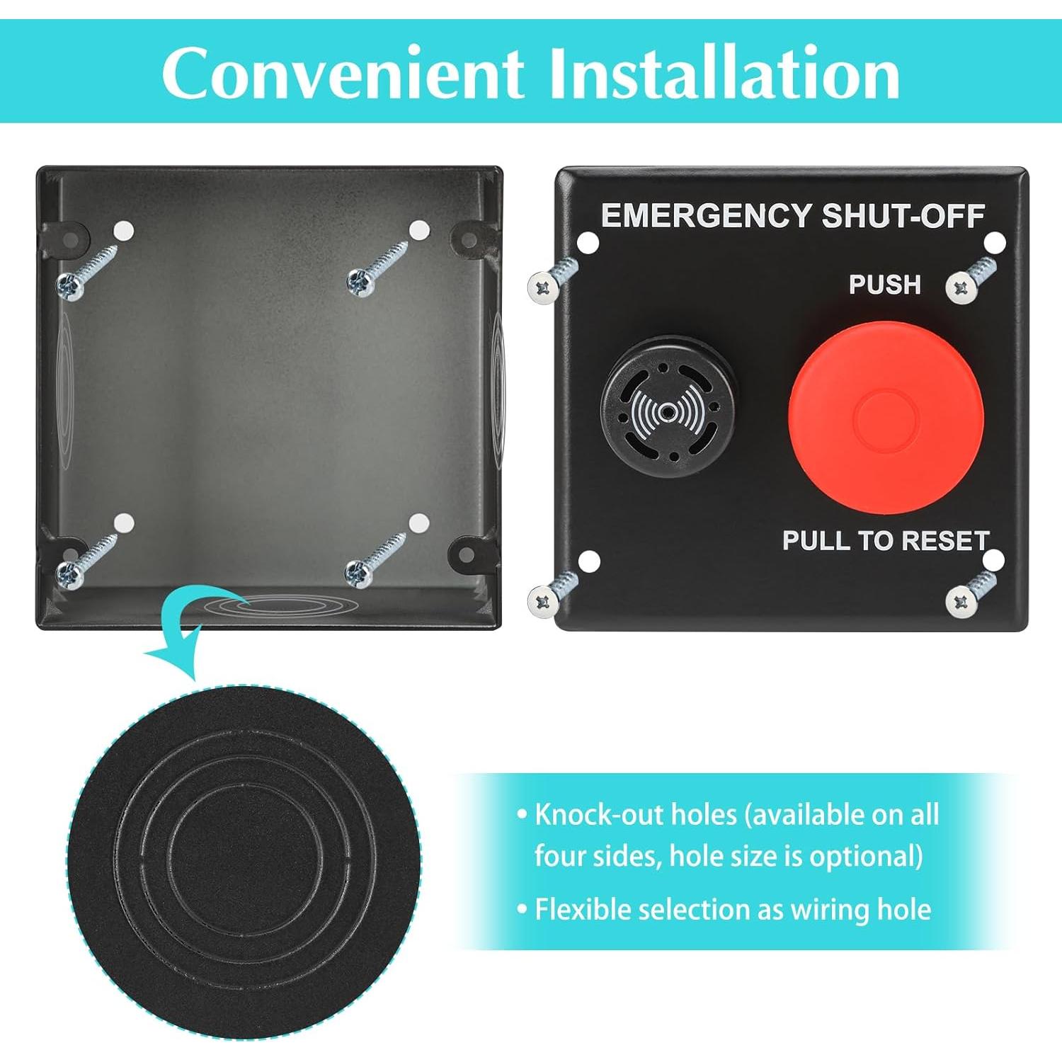 Interruptor de Apagado de Emergencia Haoguo 24VDC para Spa y Piscina