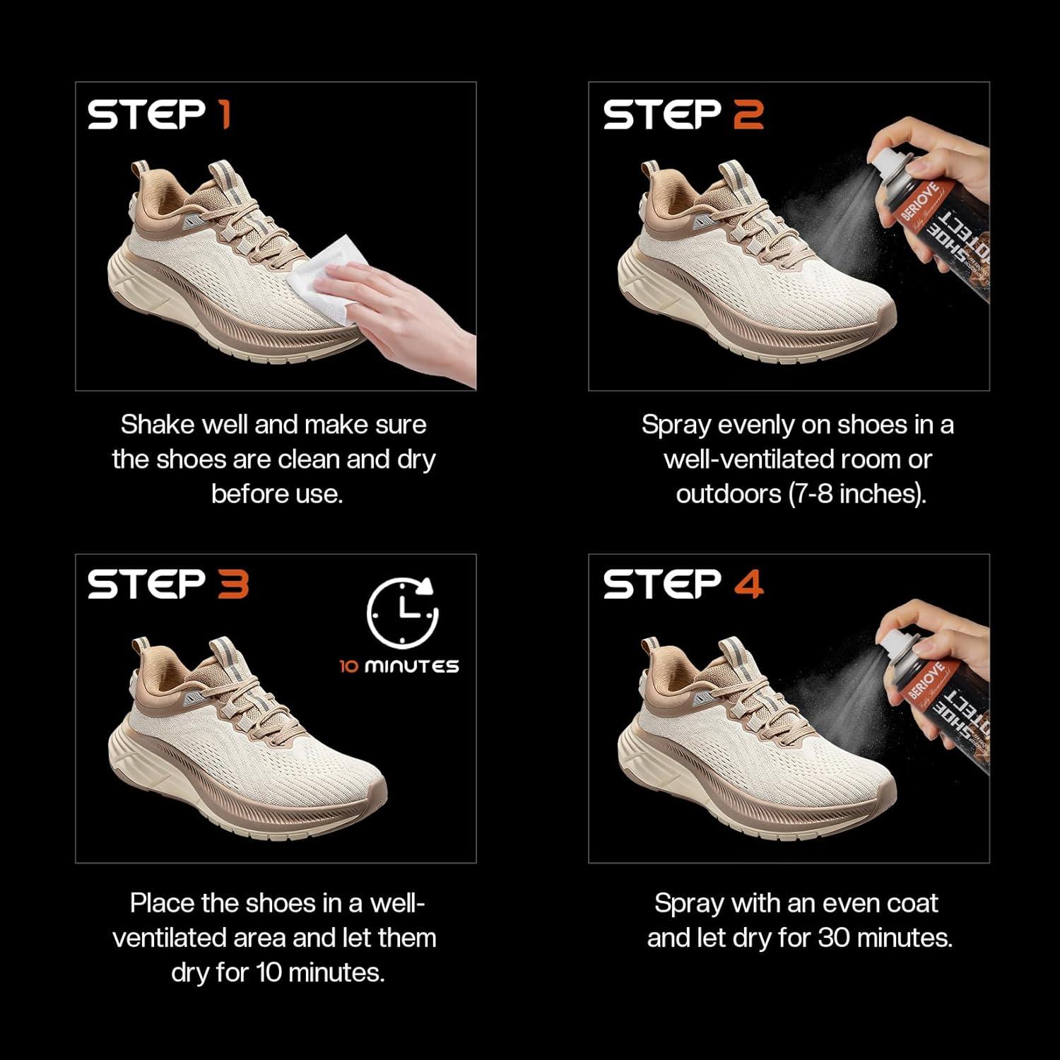 Spray Protector de Zapatos BERIOVE - Impermeabilizante 200 ml