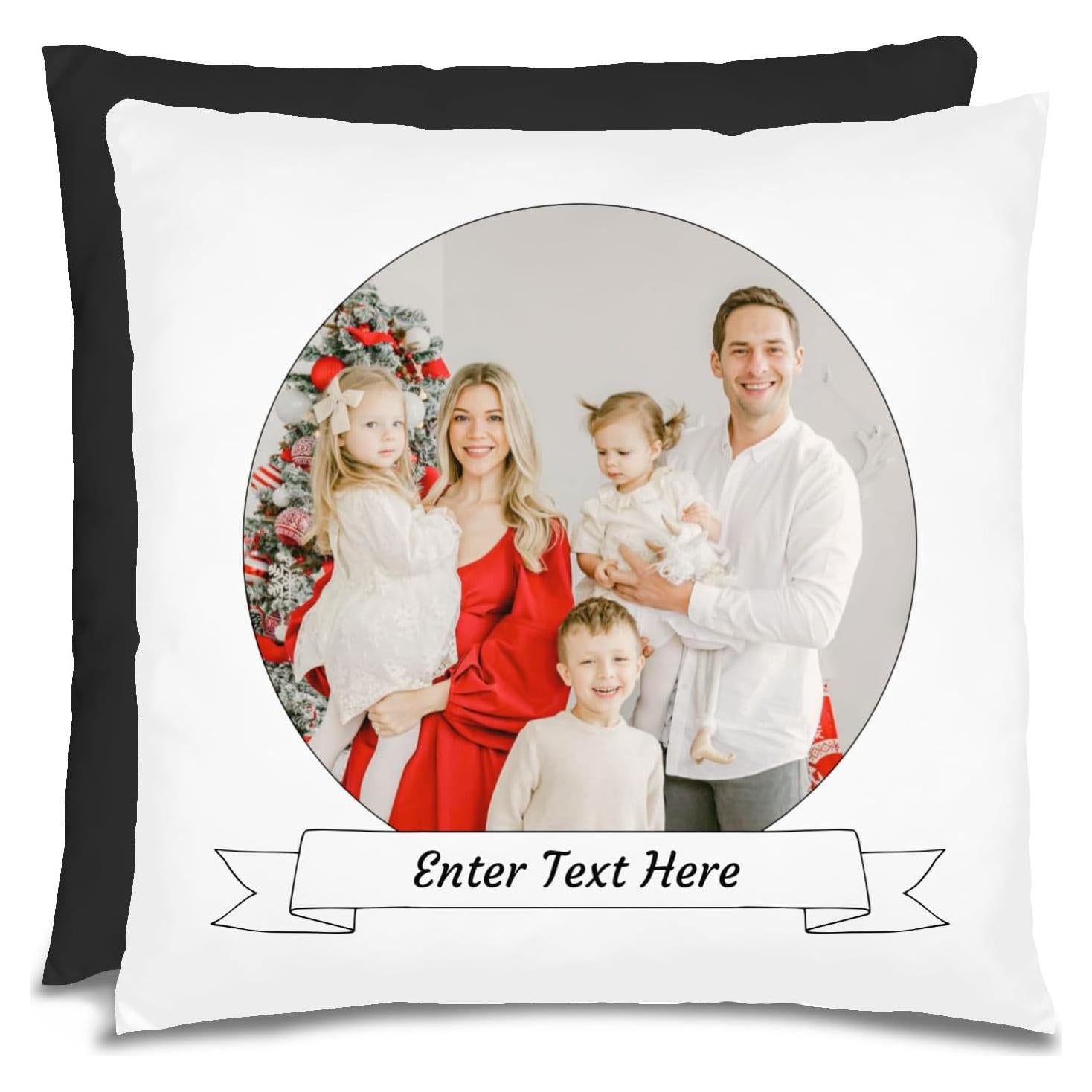 Cojín Personalizado 16x16 Sentiment House Negro para Regalo