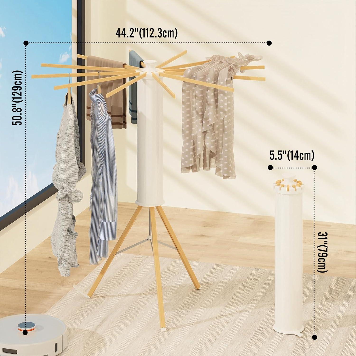 Soporte de Secado Plegable Dr.DJ 12 Brazos Madera 20.41 kg