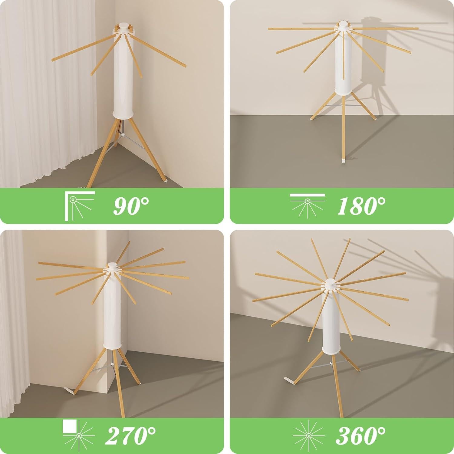 Soporte de Secado Plegable Dr.DJ 12 Brazos Madera 20.41 kg