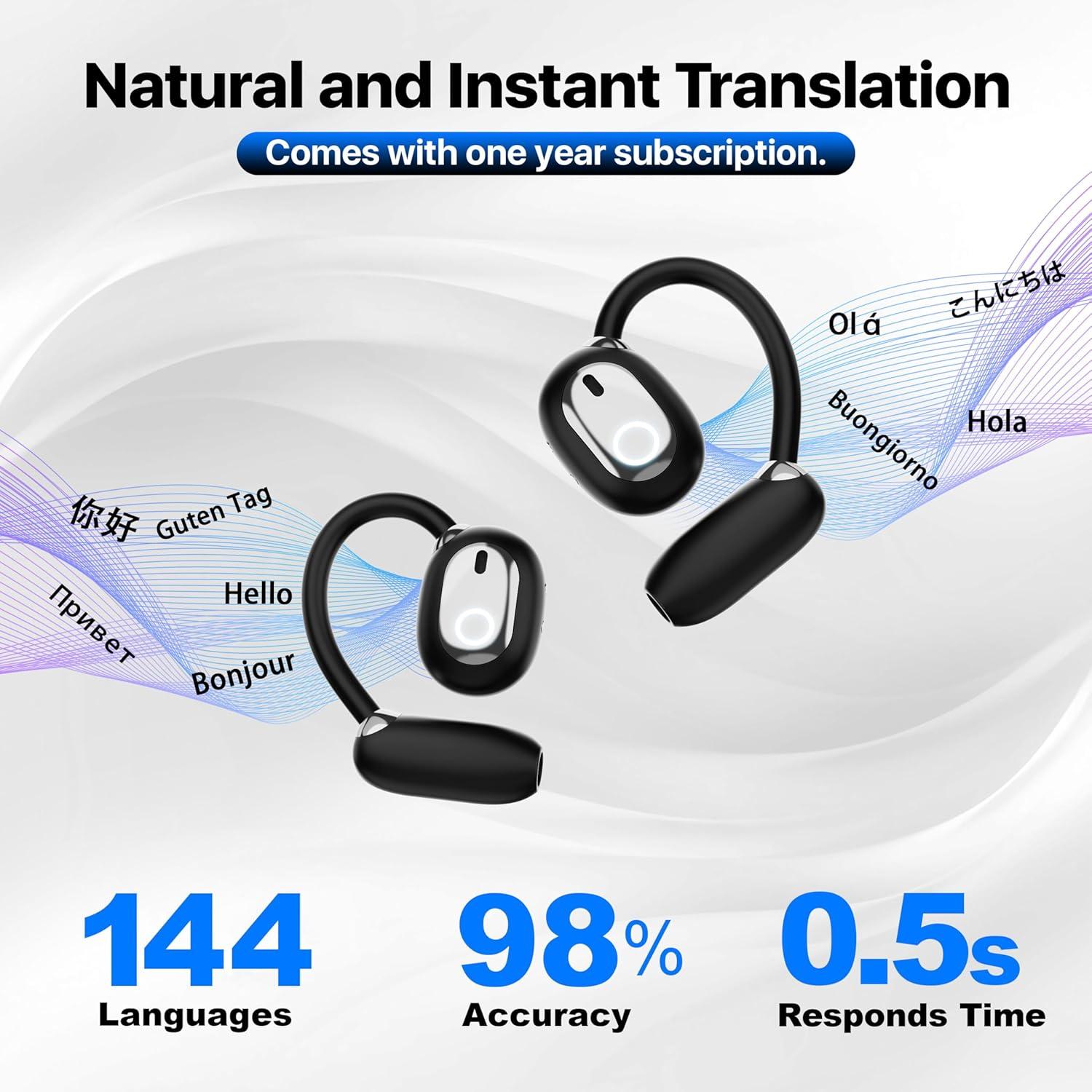 Auriculares Traductores AI Merryking MK004 Bluetooth 145 Idiomas