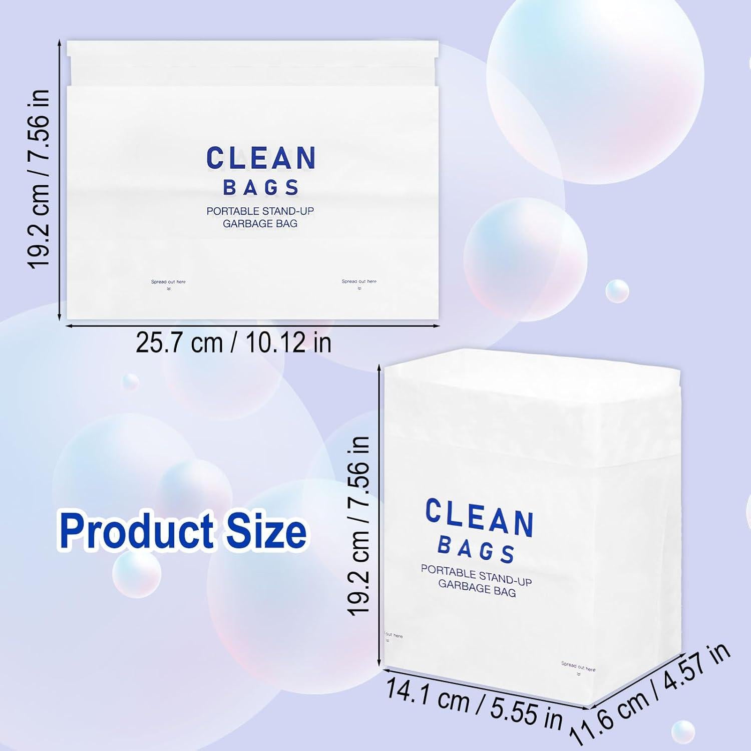 Bolsas de Basura Desechables Klyuqoz 60 Unidades 2.86L