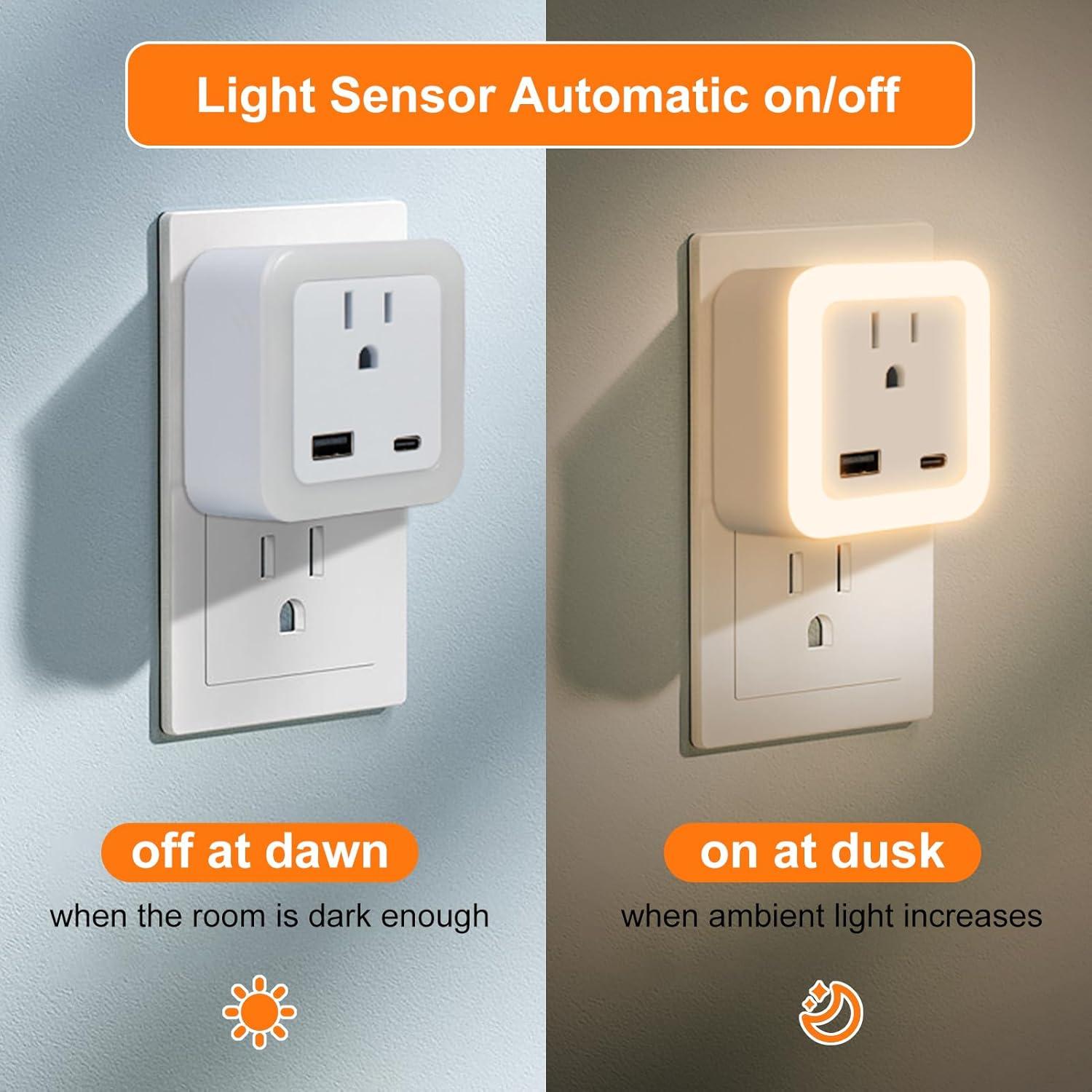 Luz Nocturna Enchufable JackonLux ECL02-2PK 3000K Paquete 2