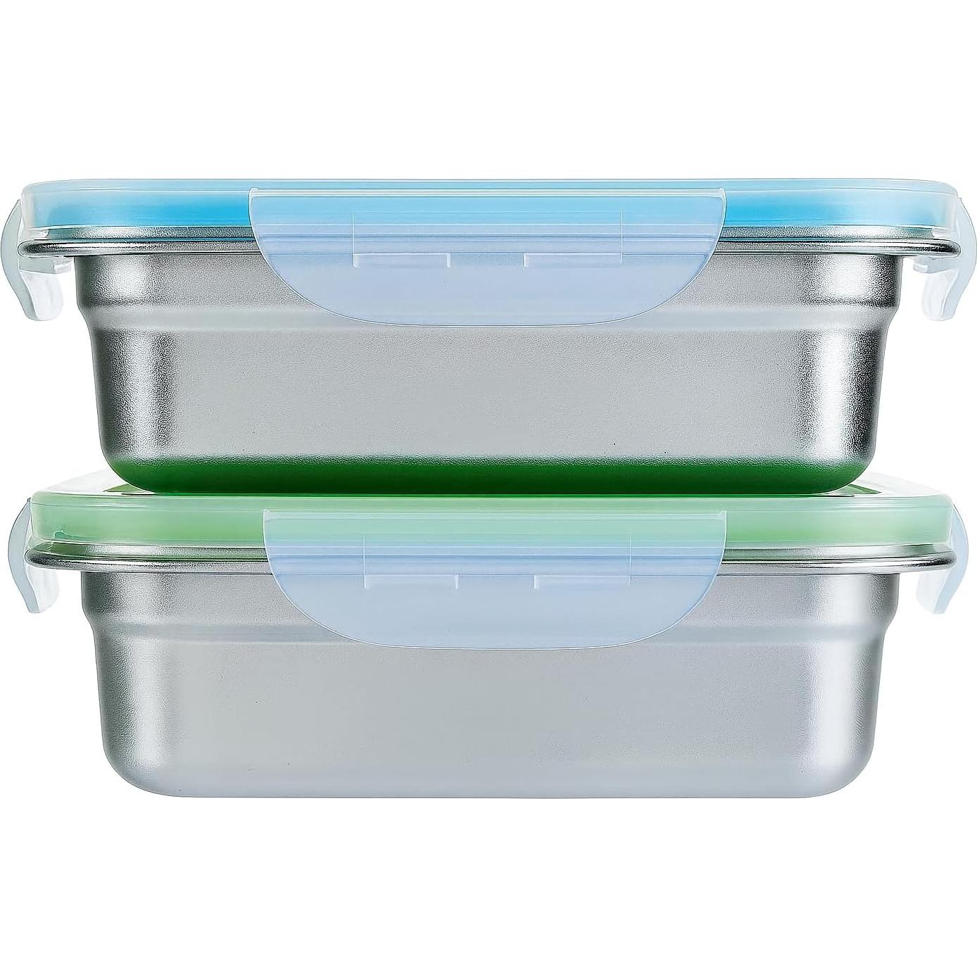 Juego de 2 Contenedores de Sándwich Acero Inoxidable SnapMate