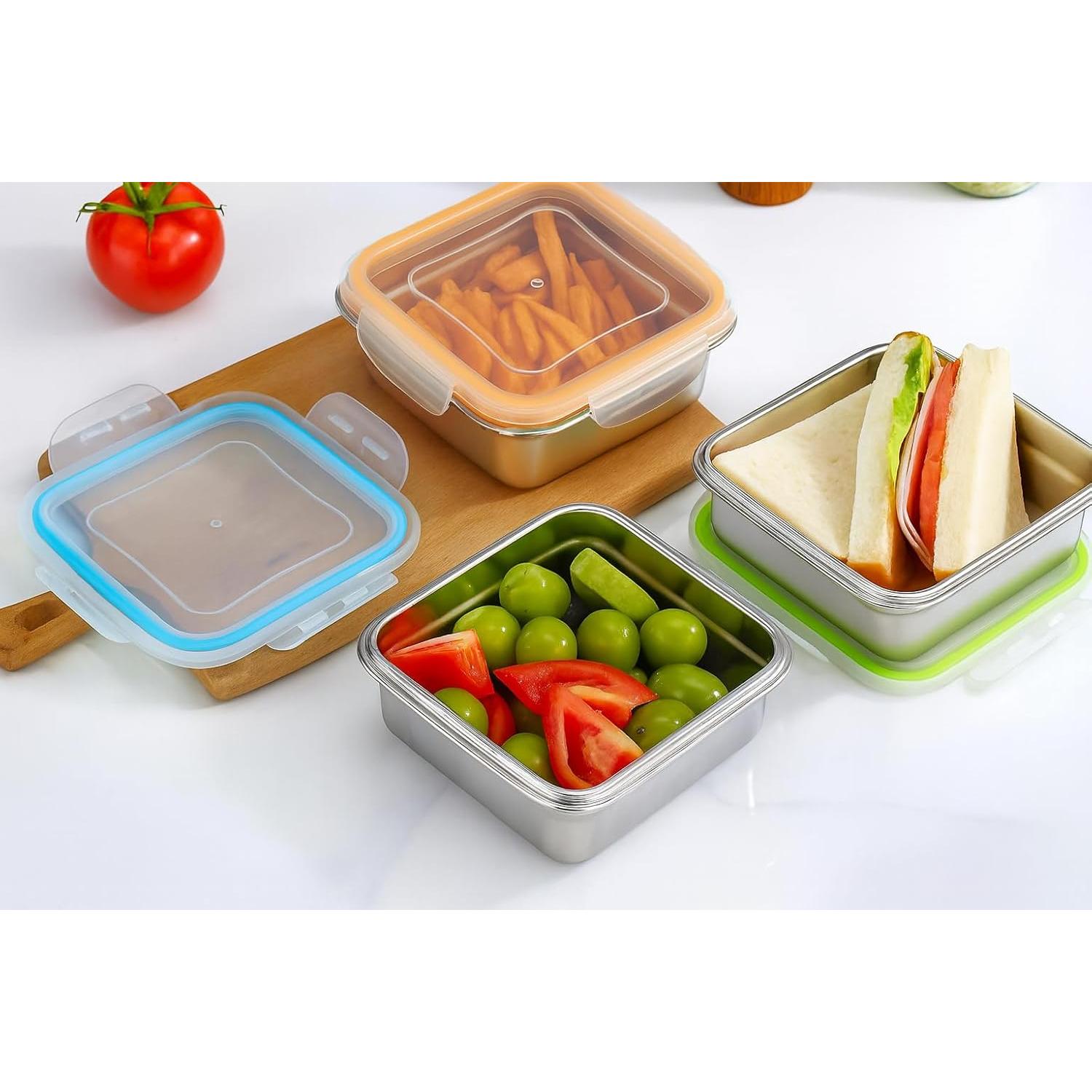 Juego de 2 Contenedores de Sándwich Acero Inoxidable SnapMate