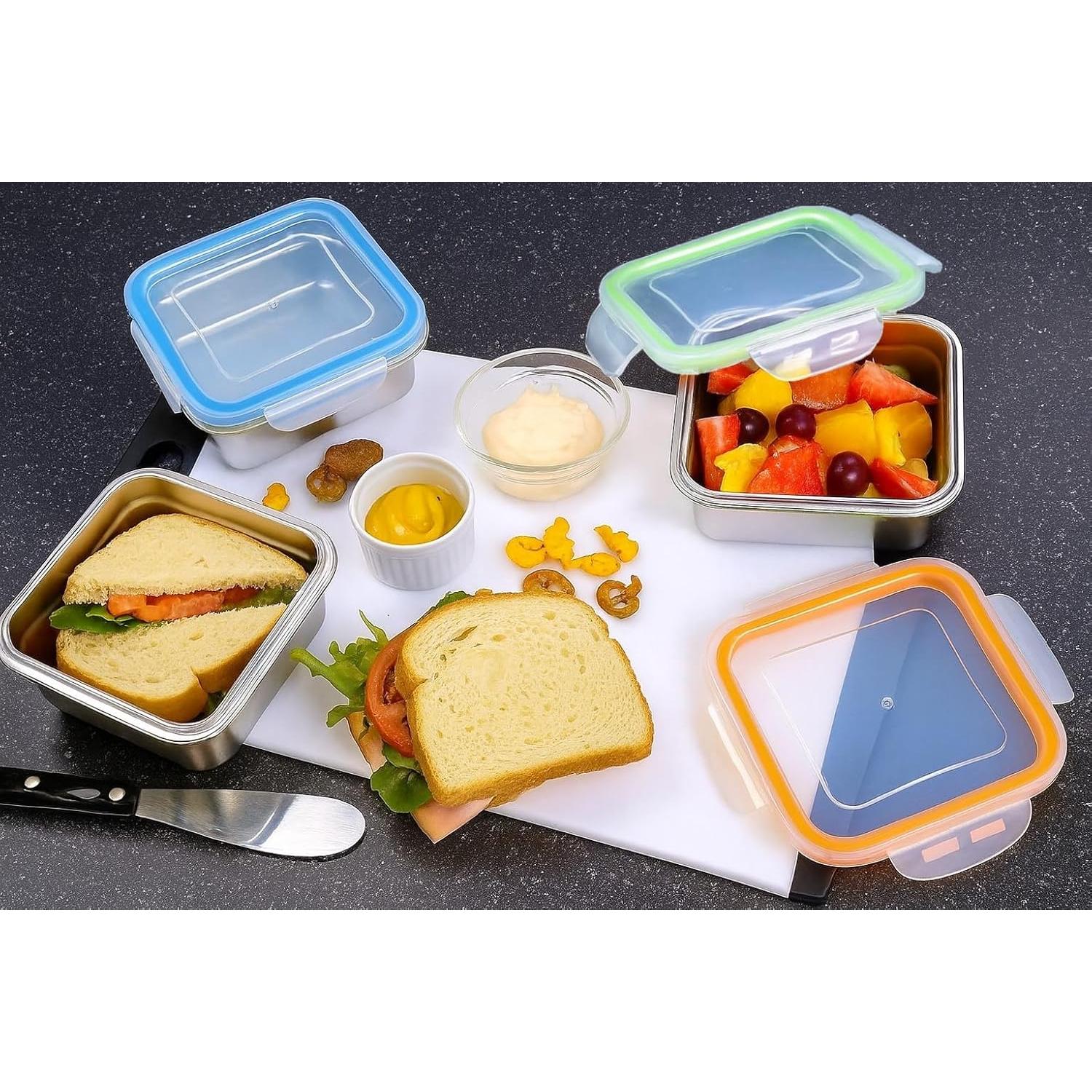 Juego de 2 Contenedores de Sándwich Acero Inoxidable SnapMate