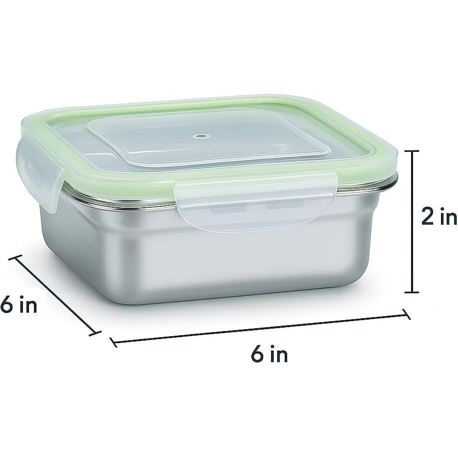 Juego de 2 Contenedores de Sándwich Acero Inoxidable SnapMate