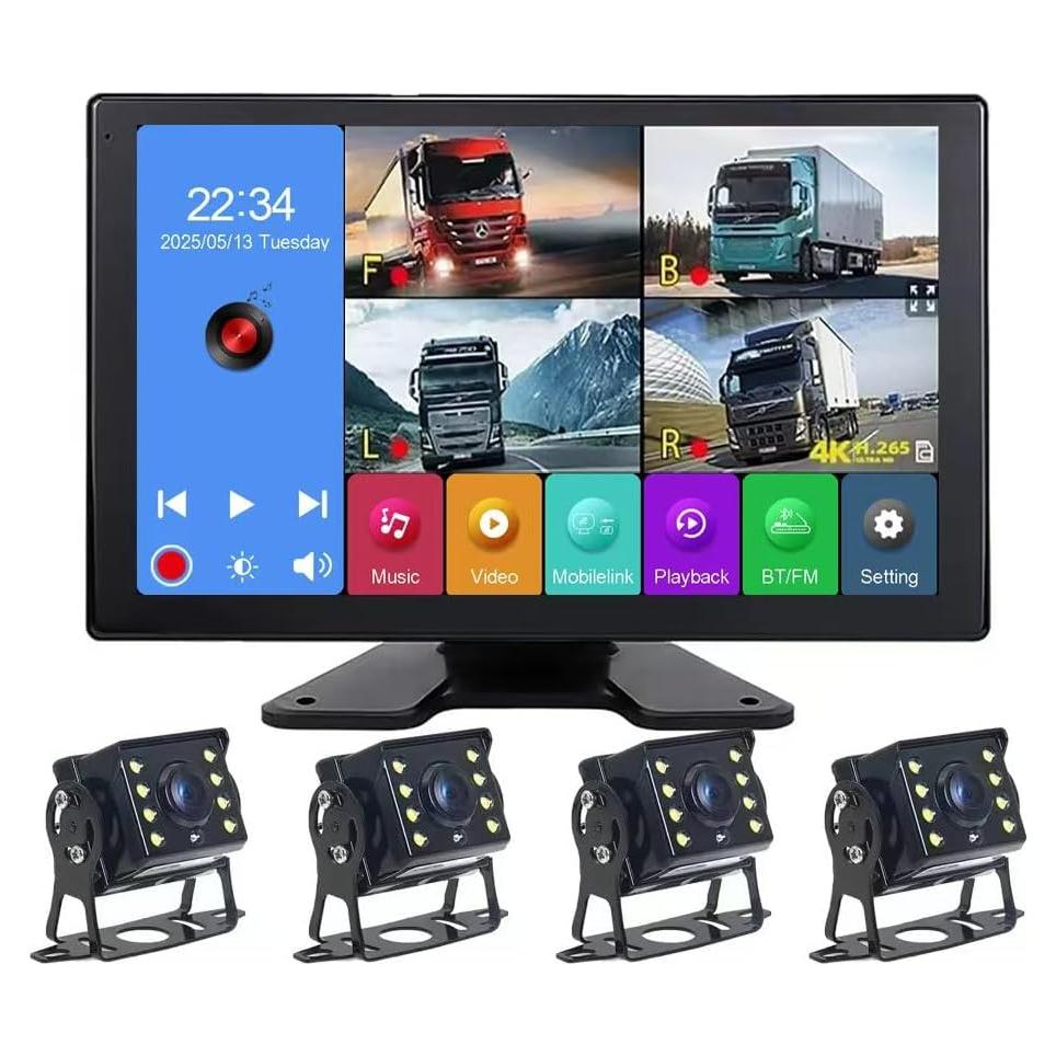 Sistema de Cámara de Respaldo 4K Panasen con Monitor 10.1"