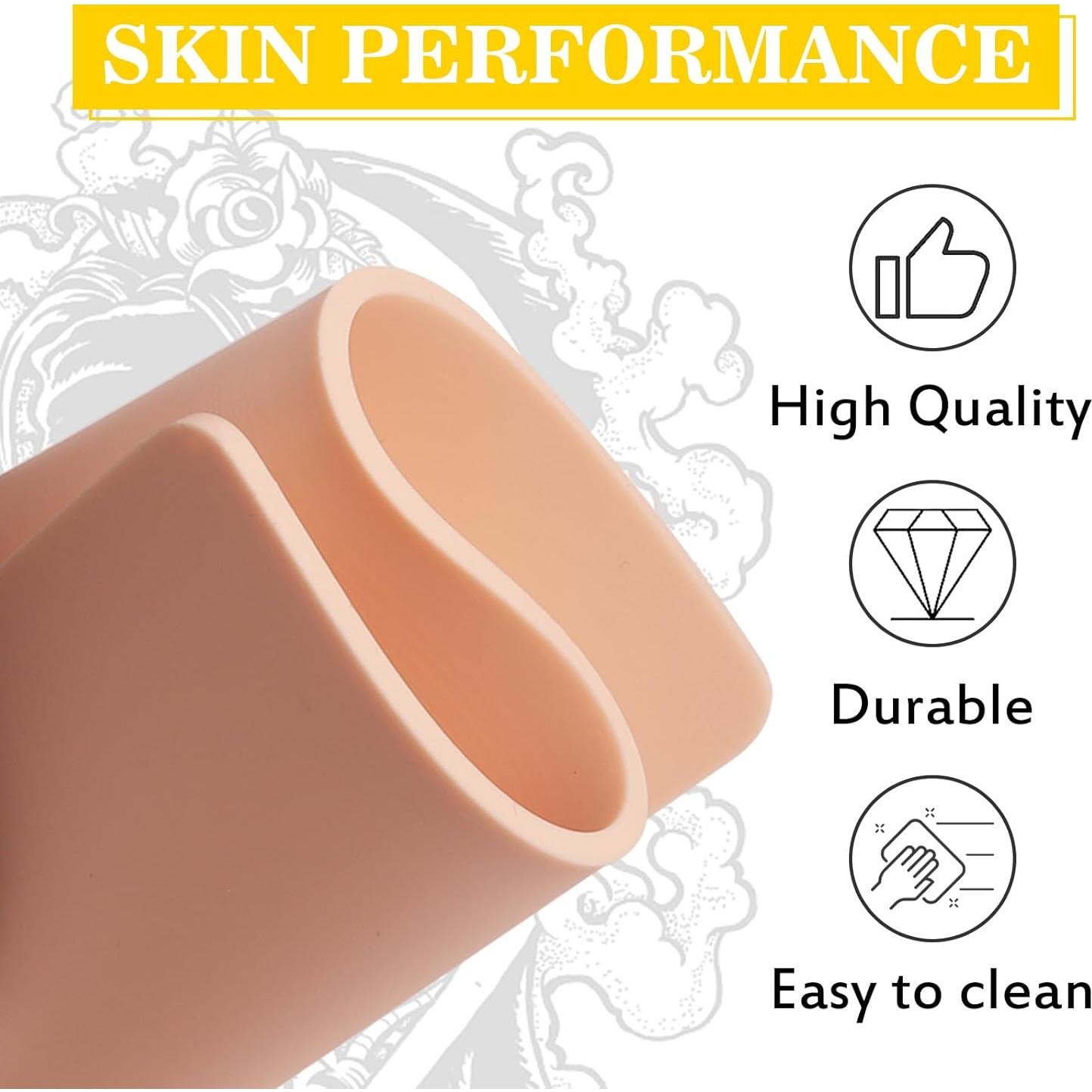 Piel Falsa de Tattoo Romlon 6 Pcs 3MM Doble Cara 19x14.3 cm