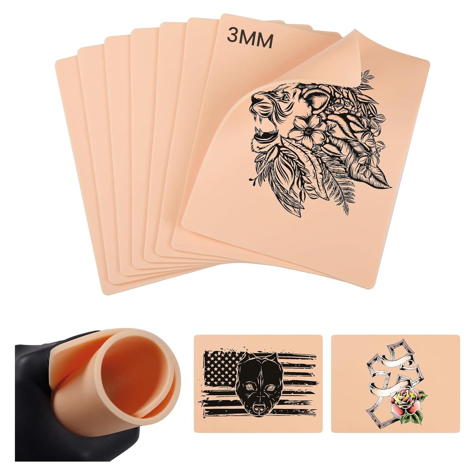 Kit 8 Piezas Piel de Tatuaje FTOYIN 3mm 15.24x20.32cm