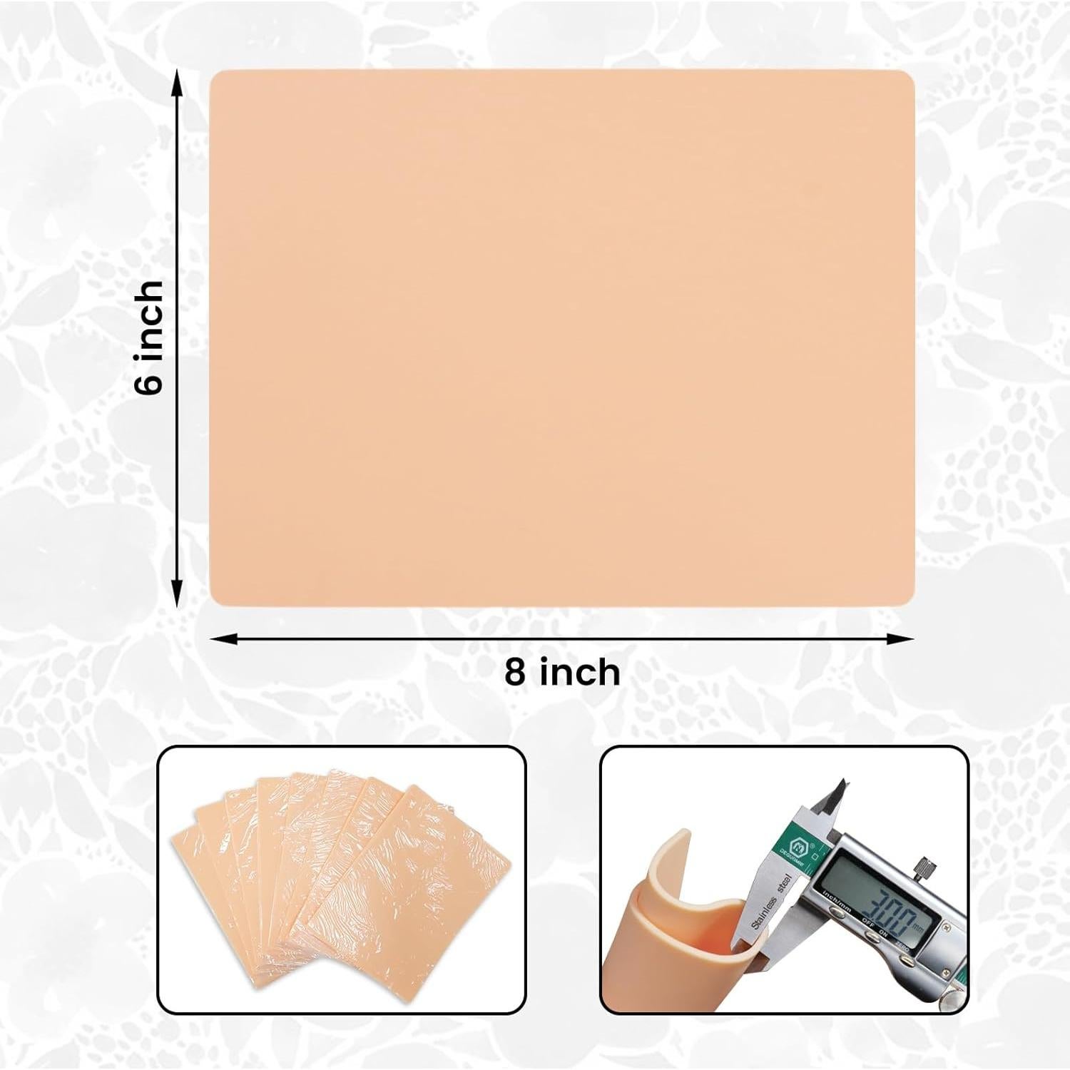 Kit 8 Piezas Piel de Tatuaje FTOYIN 3mm 15.24x20.32cm