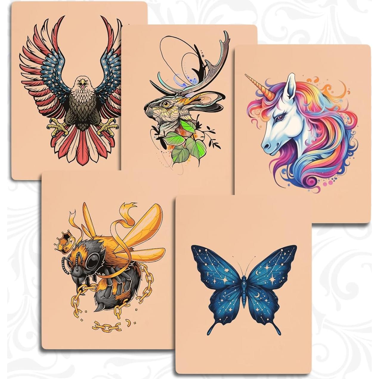 Kit 8 Piezas Piel de Tatuaje FTOYIN 3mm 15.24x20.32cm