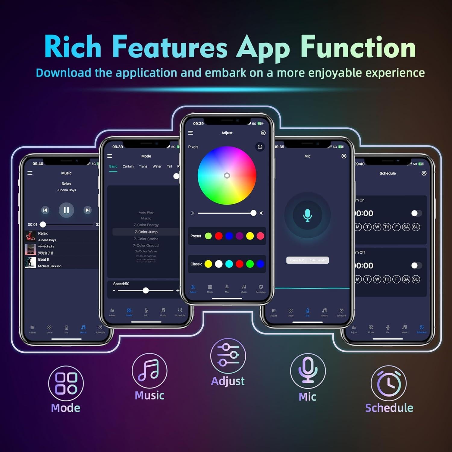 Luces de Cuerda LED Neón 5M XSY - Impermeables y Flexibles