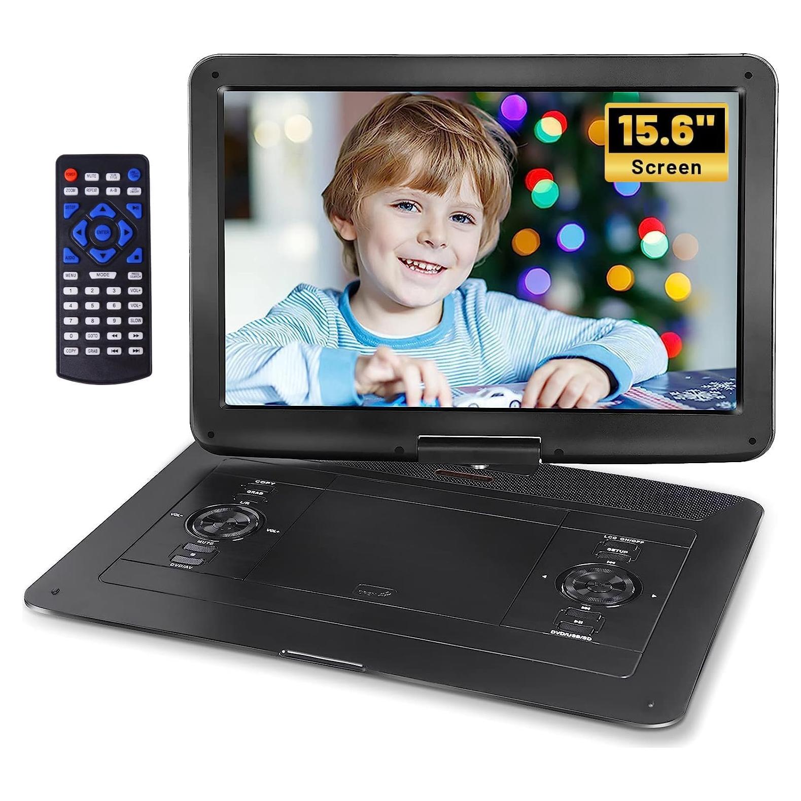 Reproductor de DVD Portátil HotHat 15.6" HD Batería 5000mAh
