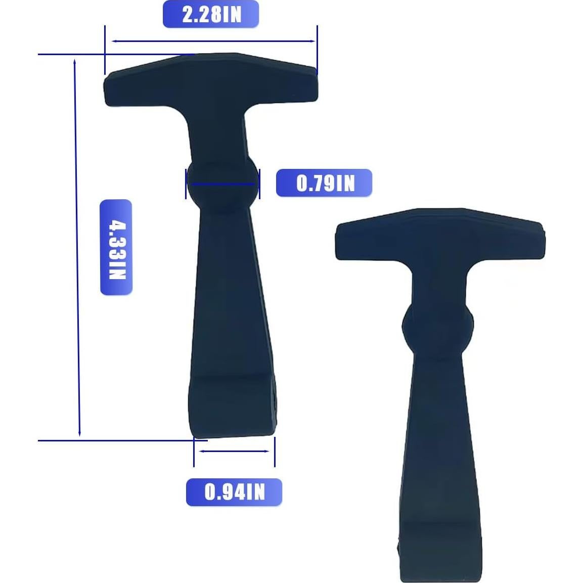 Pestillos de Enfriador Nicoc 2 Pcs para Yeti y RTIC - Goma Negra