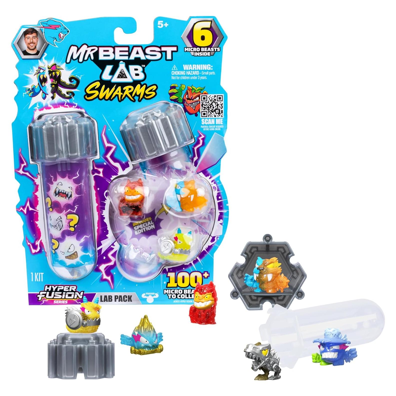 Paquete de 6 Micro Bestias Hiper Fusión MrBeast Lab