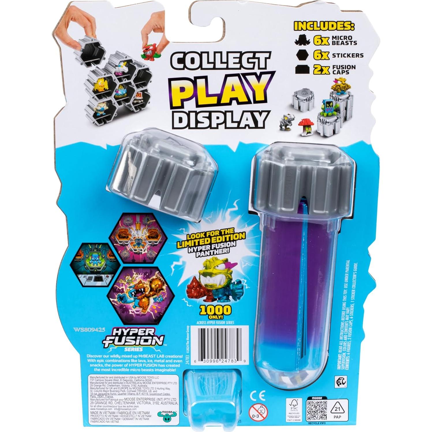 Paquete de 6 Micro Bestias Hiper Fusión MrBeast Lab