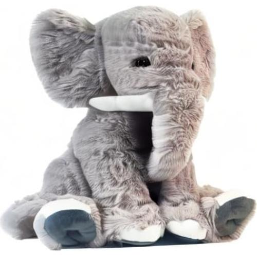 Elefante de Peluche Grande UBABER 45.72 cm Gris Suave
