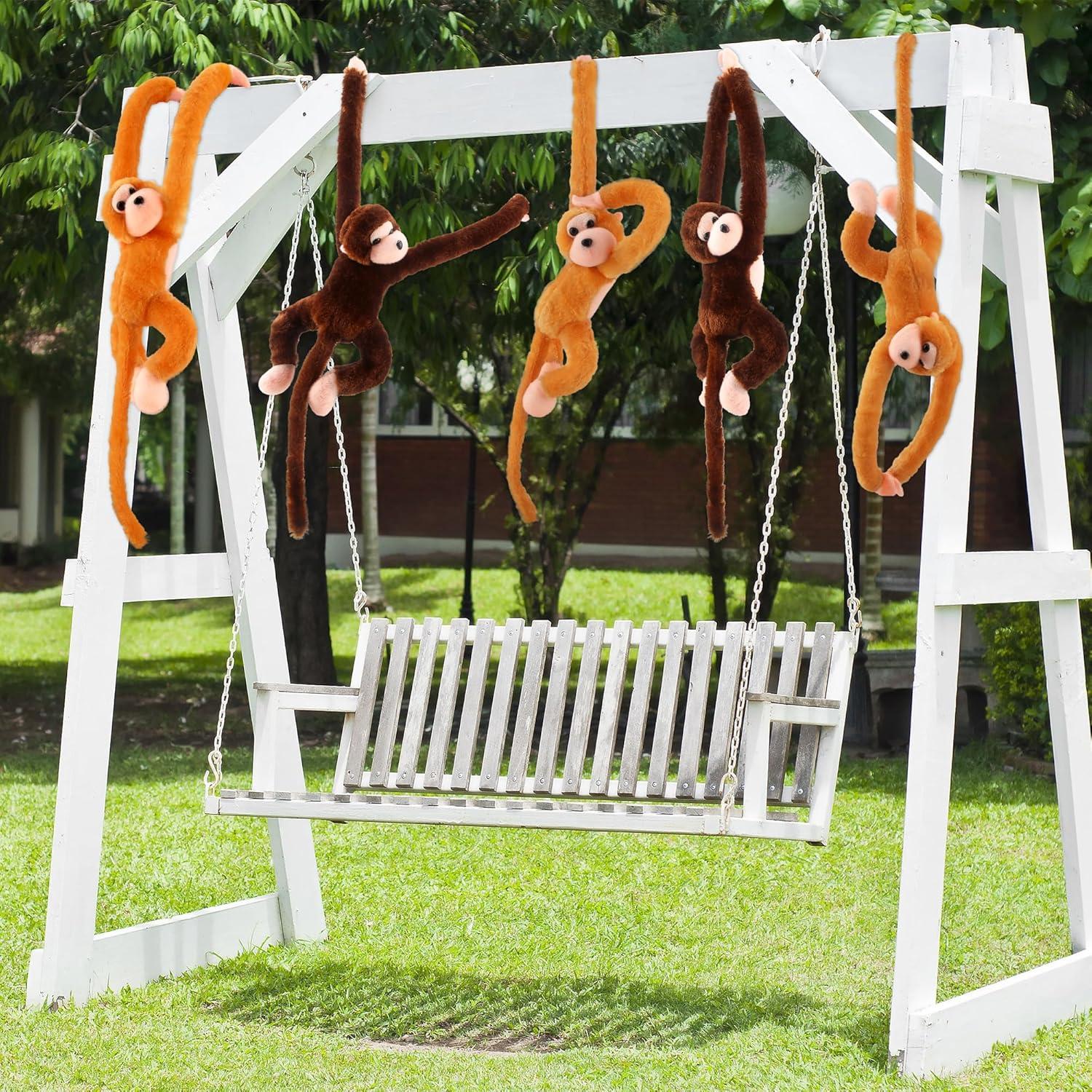 Paquete de 6 Monos de Peluche Colgantes Puteraya 60 cm