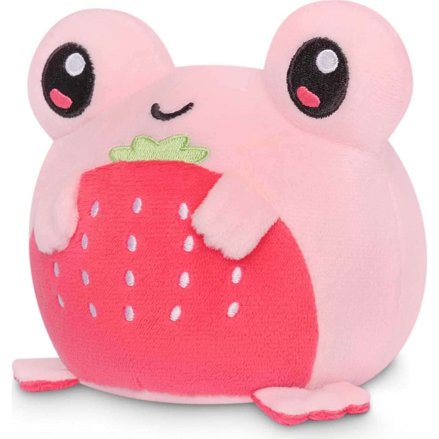 Peluche Reversible TeeTurtle Rana Fresa Antiestrés 10.2 cm