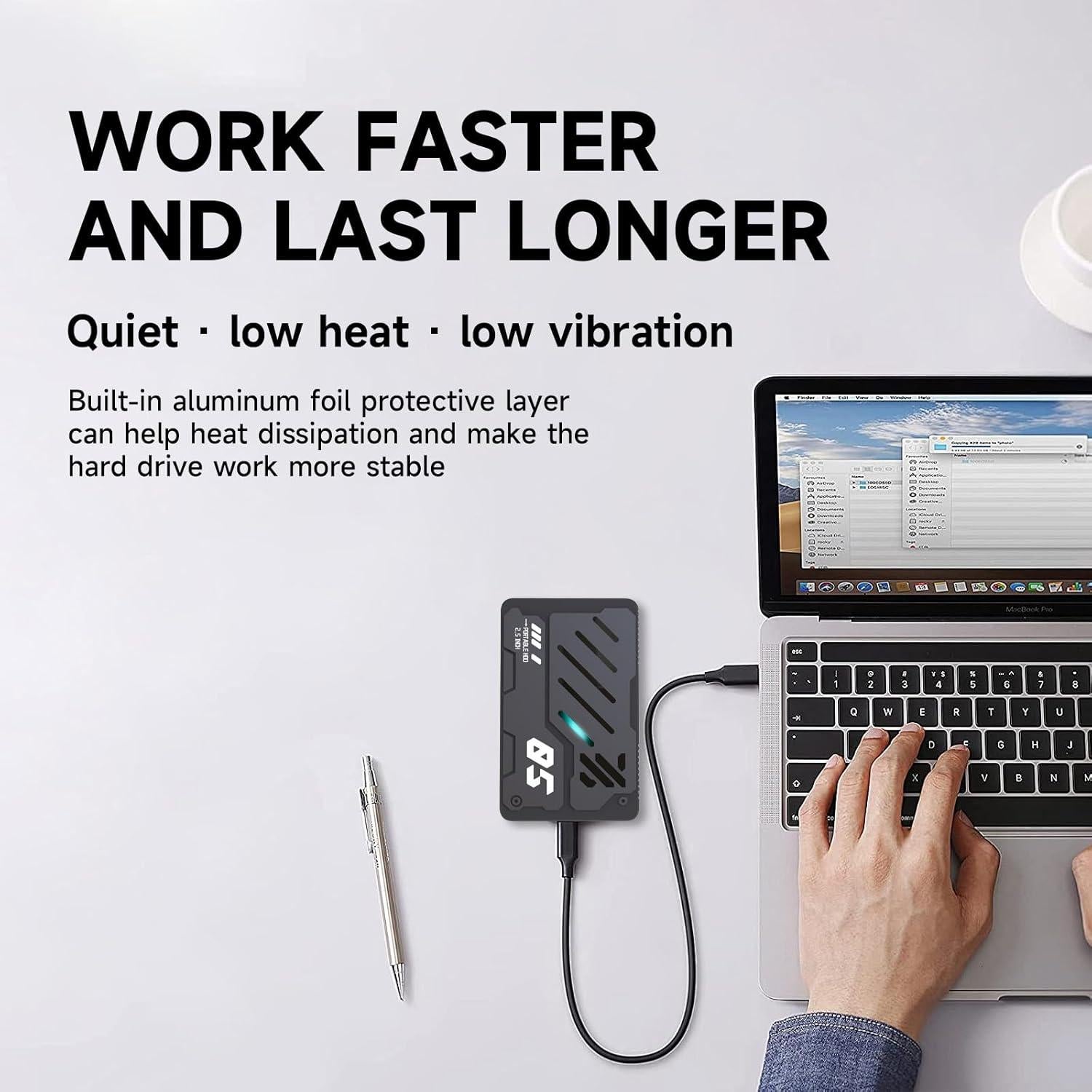 Disco Duro Externo Portátil Tianken 250GB USB 3.1 Tipo C