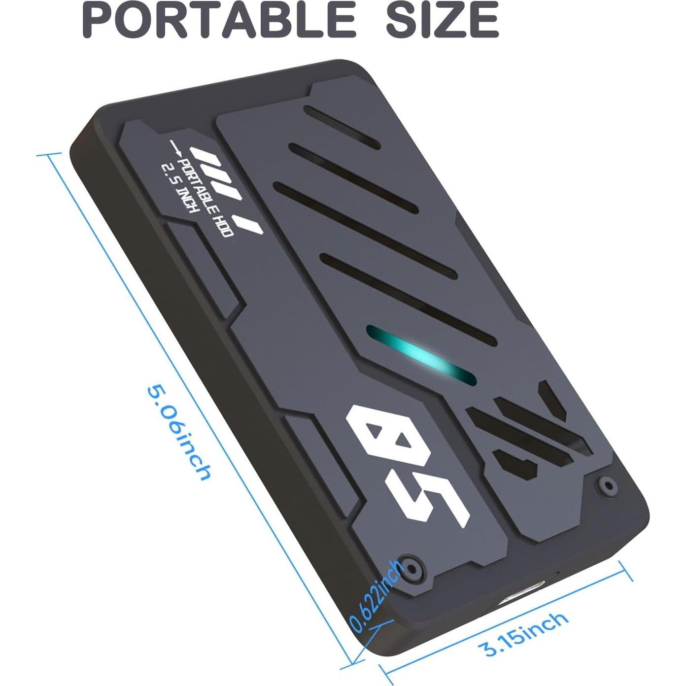 Disco Duro Externo Portátil Tianken 250GB USB 3.1 Tipo C