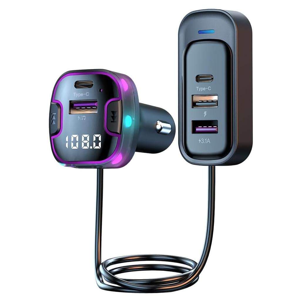 Transmisor FM Bluetooth OHITEC CS6, carga rápida 5V 3.1A