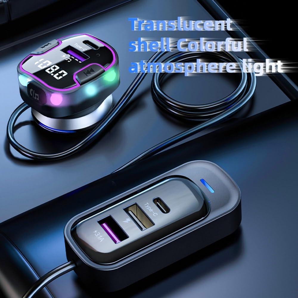 Transmisor FM Bluetooth OHITEC CS6, carga rápida 5V 3.1A