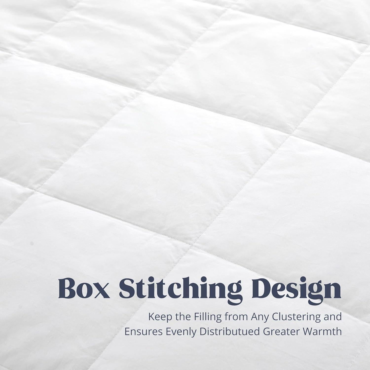 puredown® Blankets Queen Size - Soft Lightweight Down Blanket for Bed, Cozy Warm Luxury Bed Blanket with Satin Trim, Cotton Cover, White (90"X90")