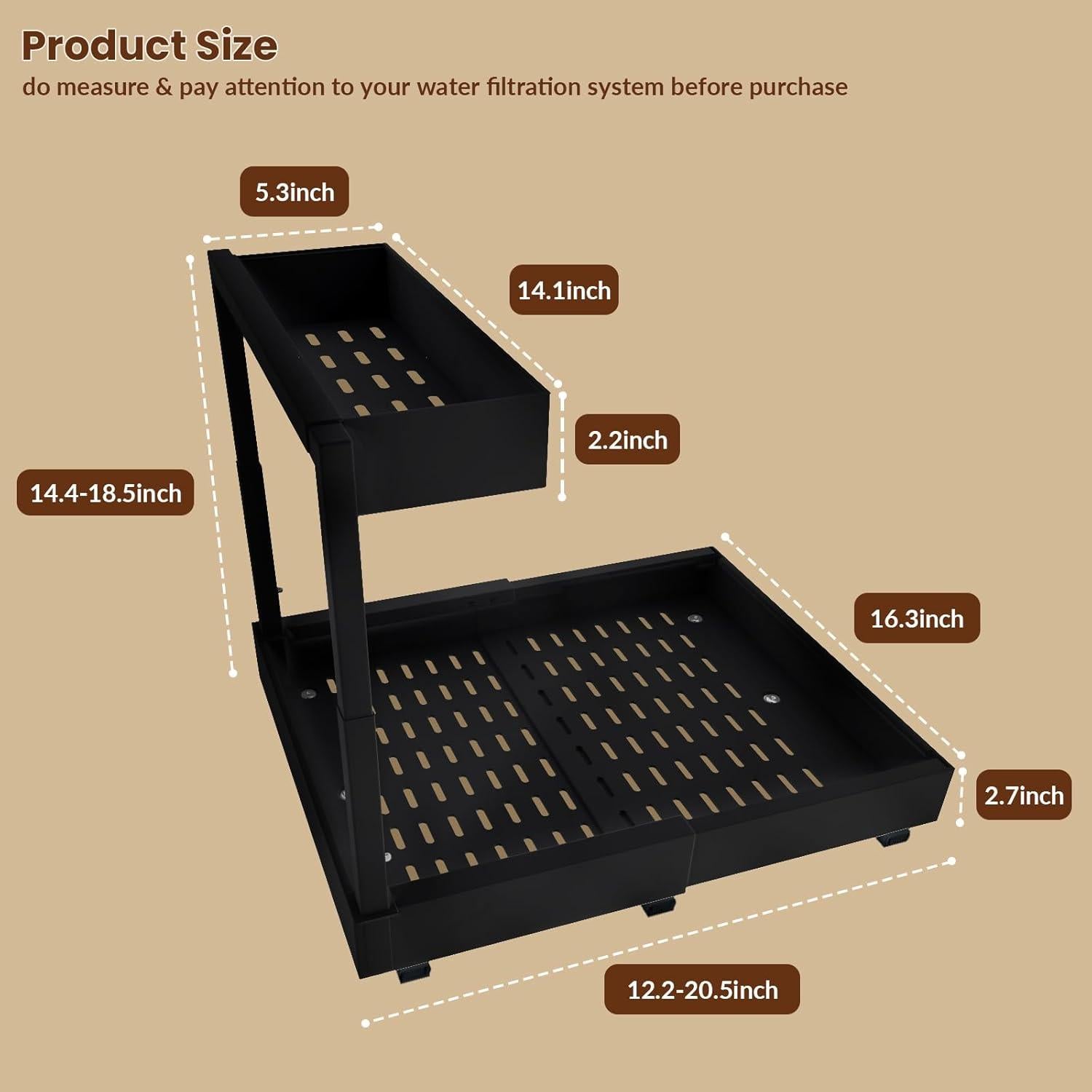 Organizador Expandible Maywise 2 Niveles para Fregadero 41.4 cm