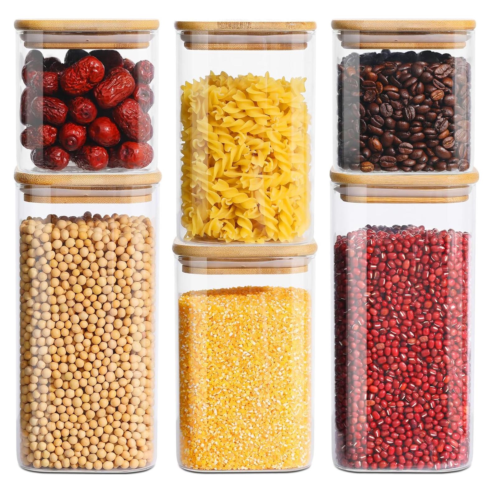 Tarros de Almacenamiento de Vidrio Dearwell 6 Piezas 3.28L