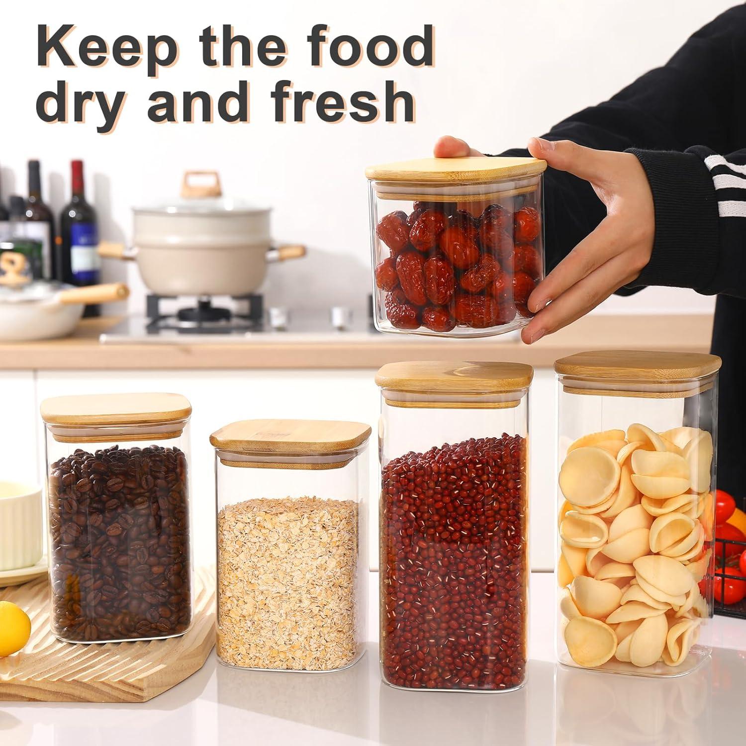 Tarros de Almacenamiento de Vidrio Dearwell 6 Piezas 3.28L