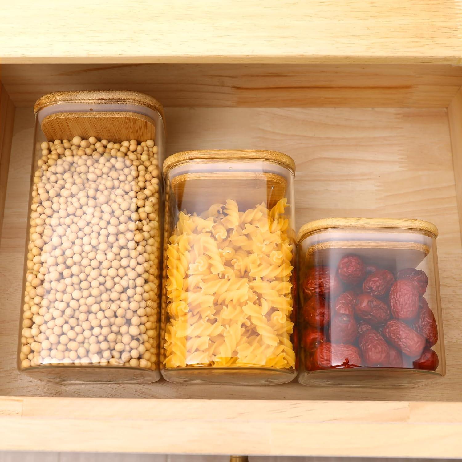 Tarros de Almacenamiento de Vidrio Dearwell 6 Piezas 3.28L