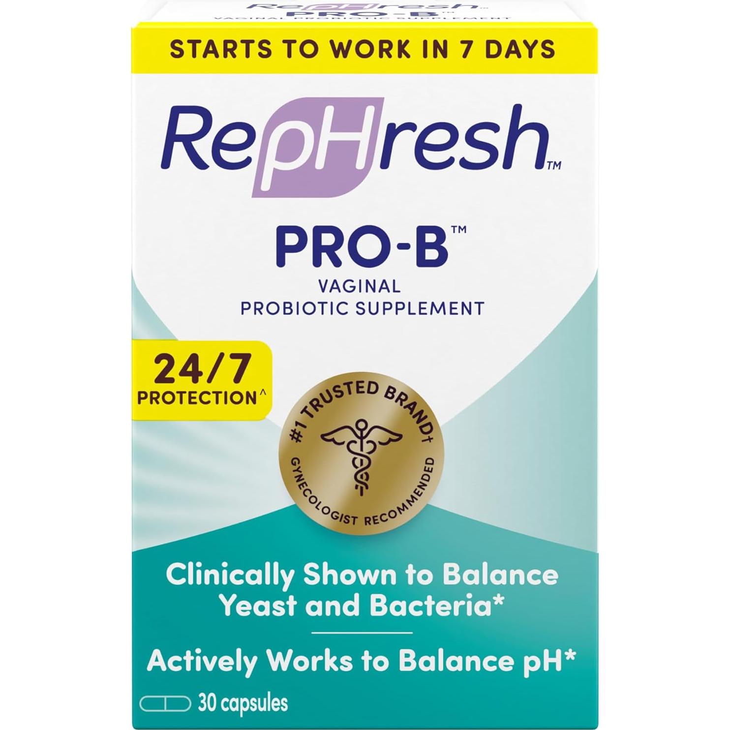 Suplemento Probiotico Rephresh Pro-B Mujeres 30 Cápsulas